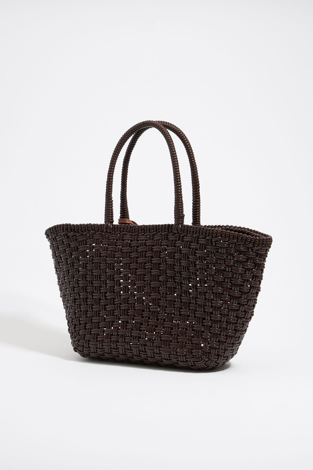 Chocolate plaited shopper bag