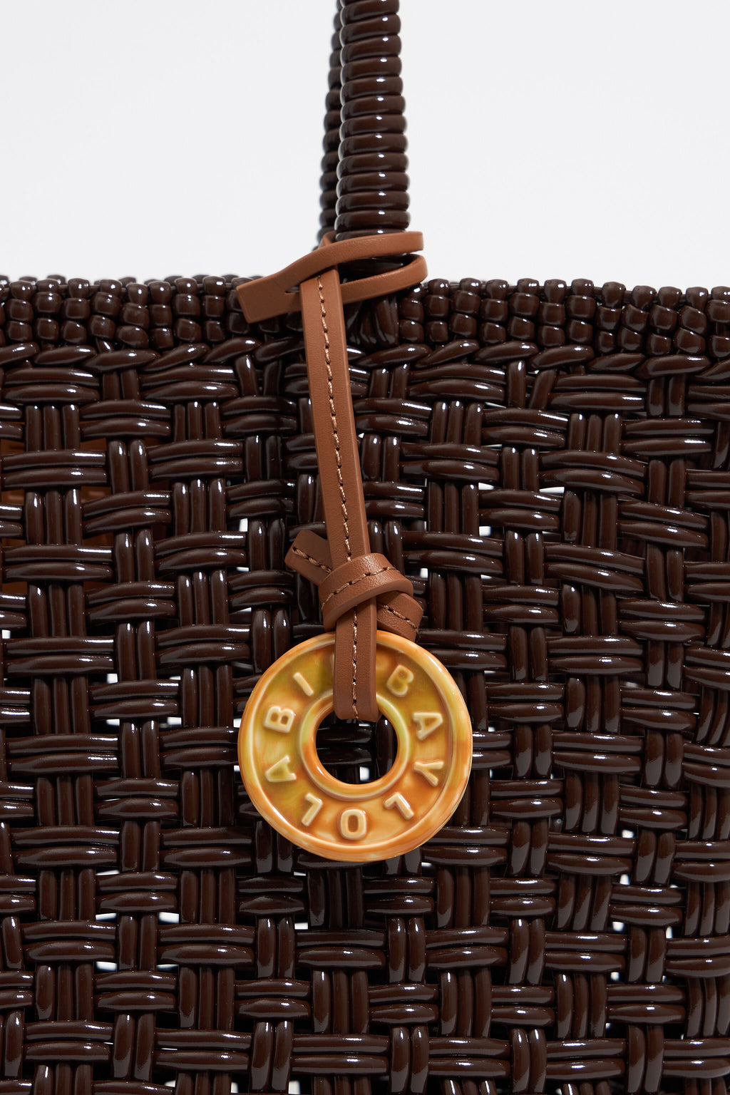 Chocolate plaited shopper bag