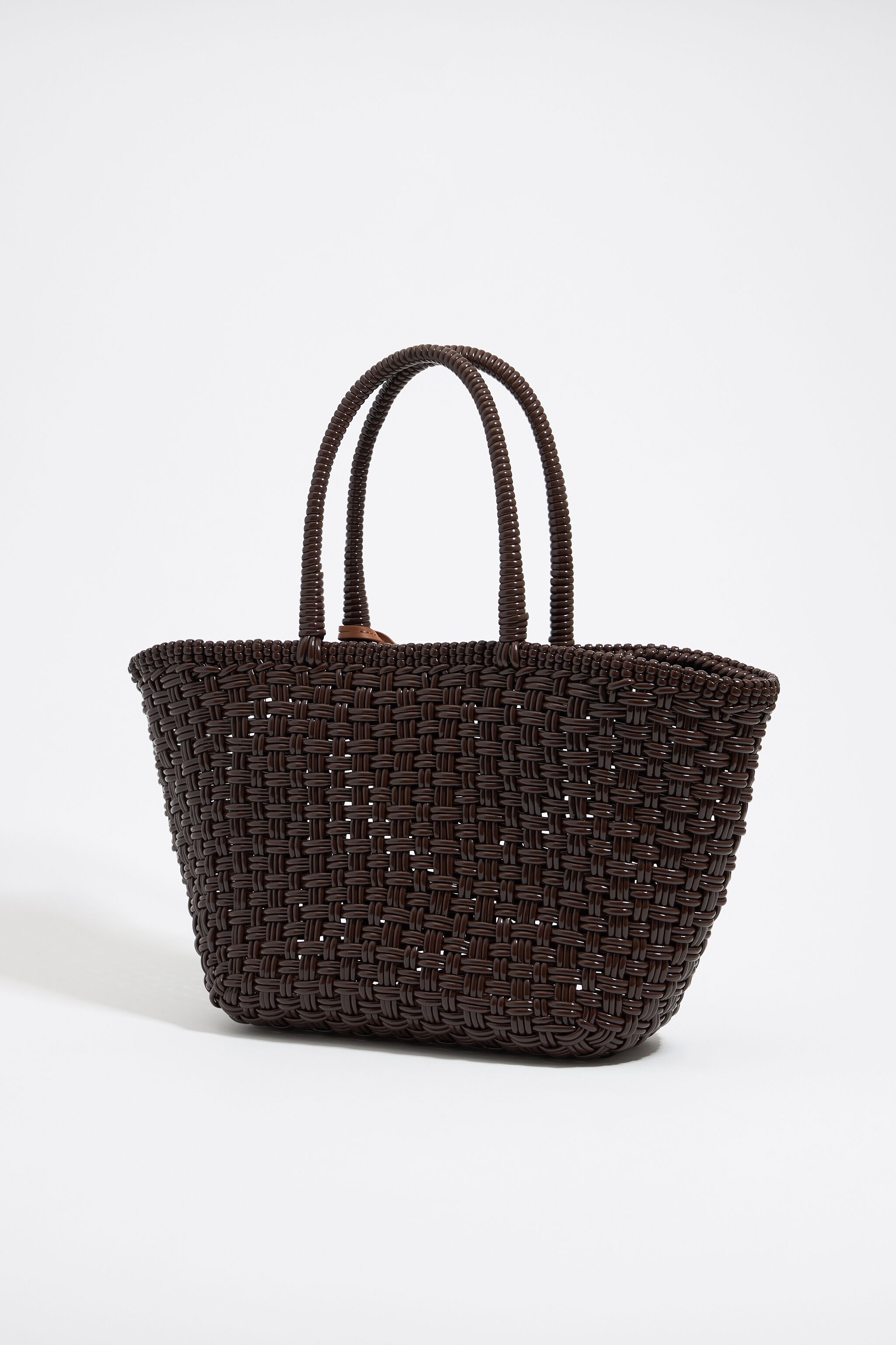 Chocolate plaited shopper bag