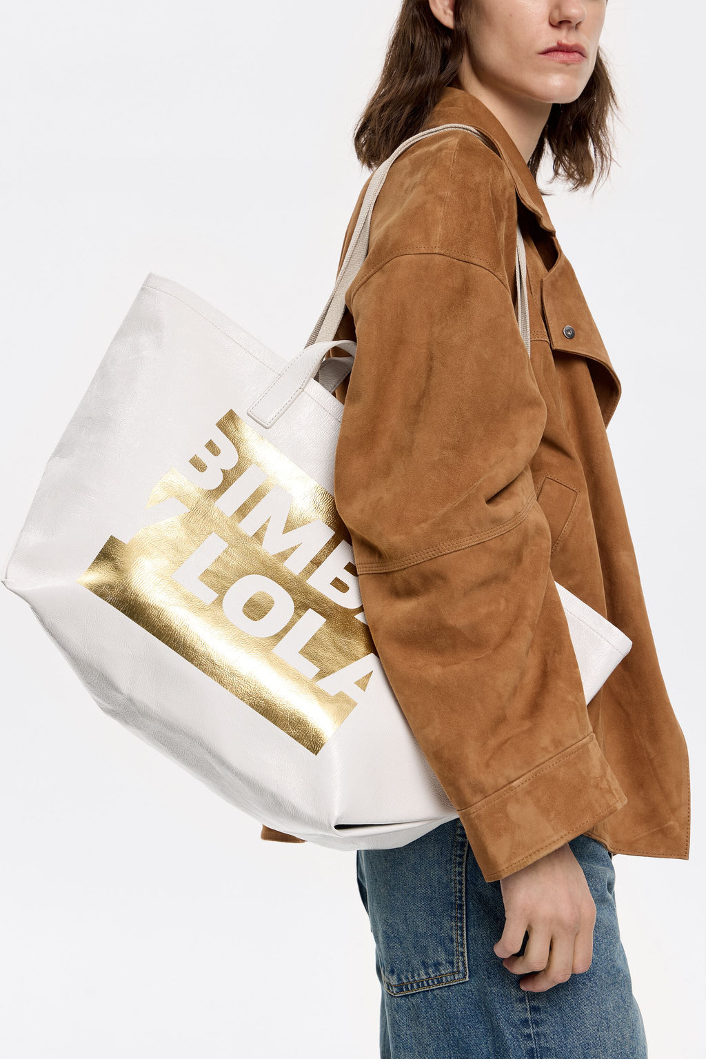 Large off-white shopper bag