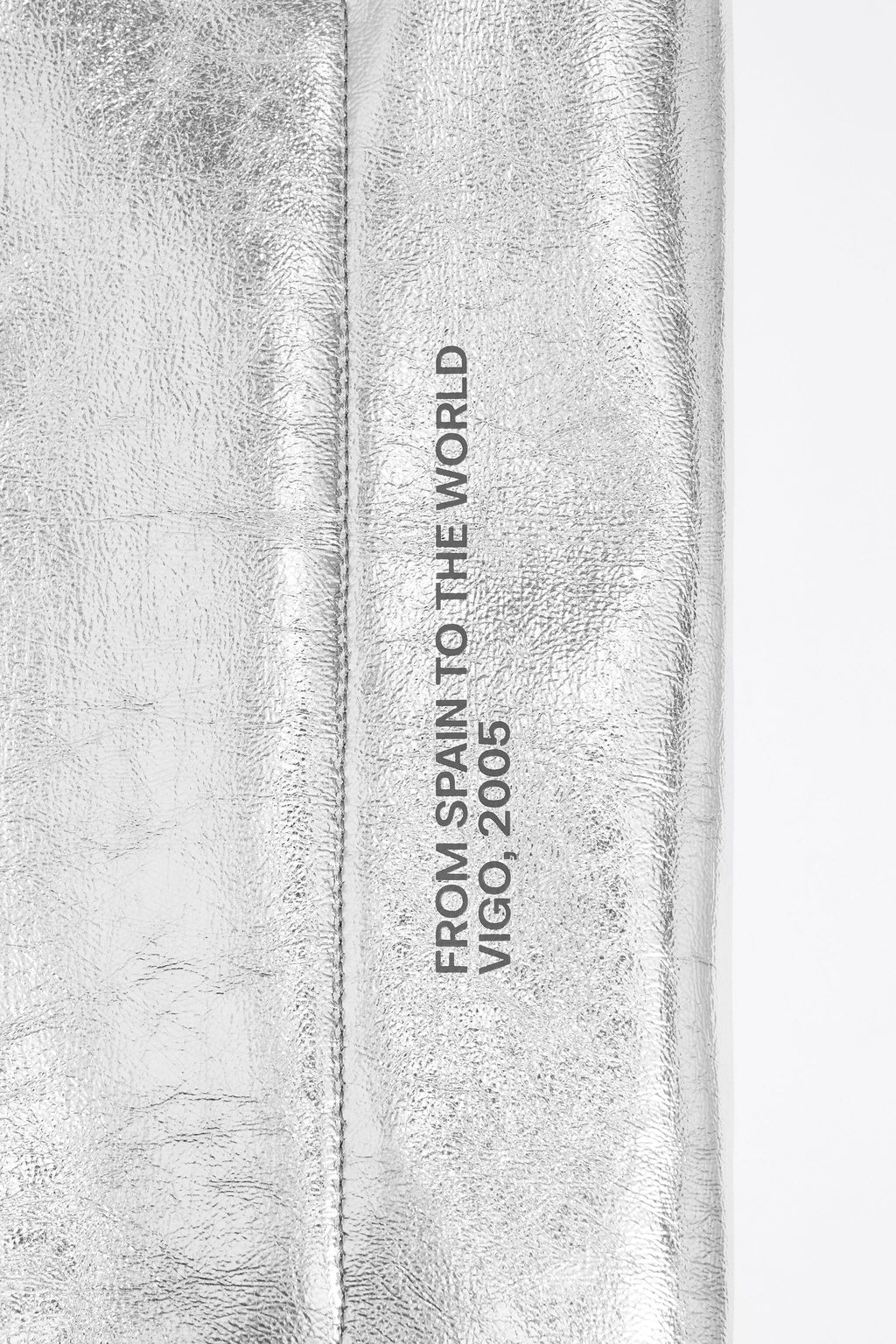 Large silver shopper bag