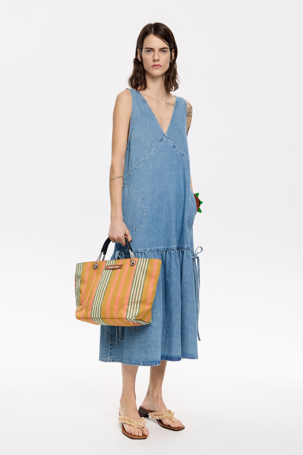 Medium ocher Canopy shopper bag