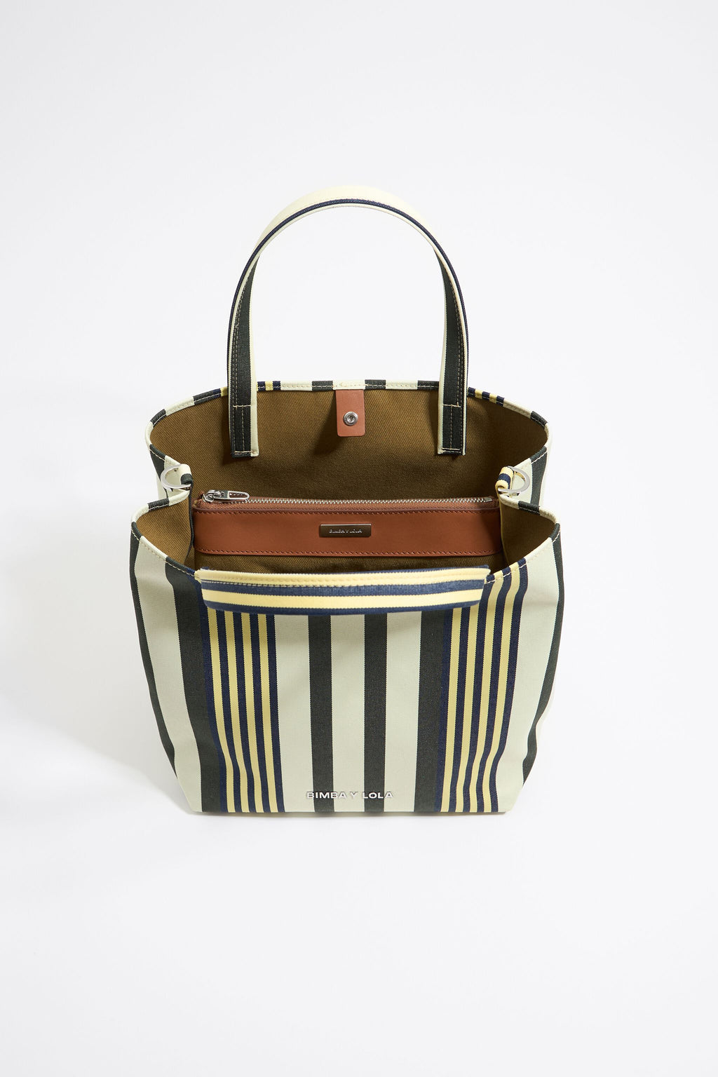 Large striped fabric Chihuahua bag