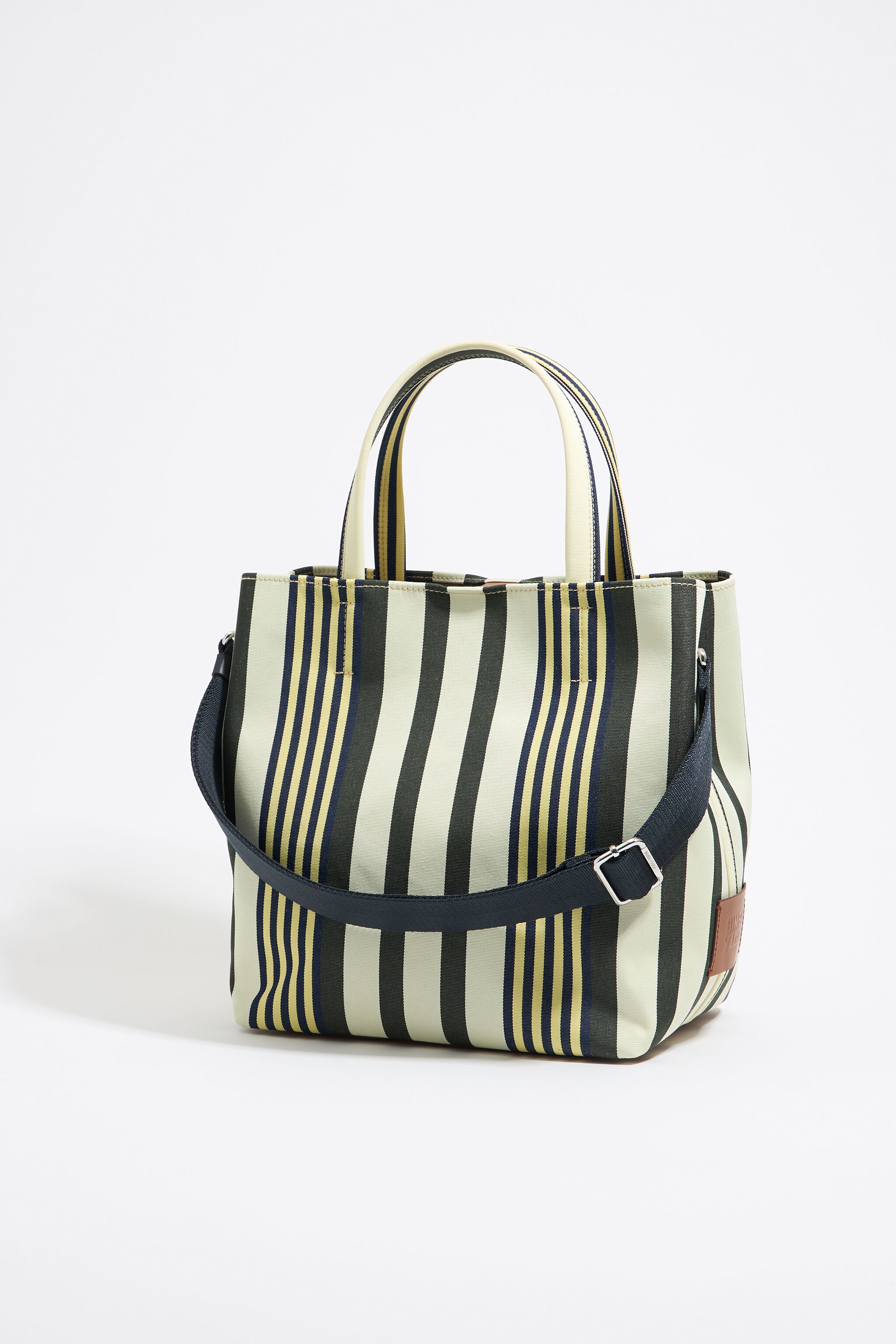 Large striped fabric Chihuahua bag