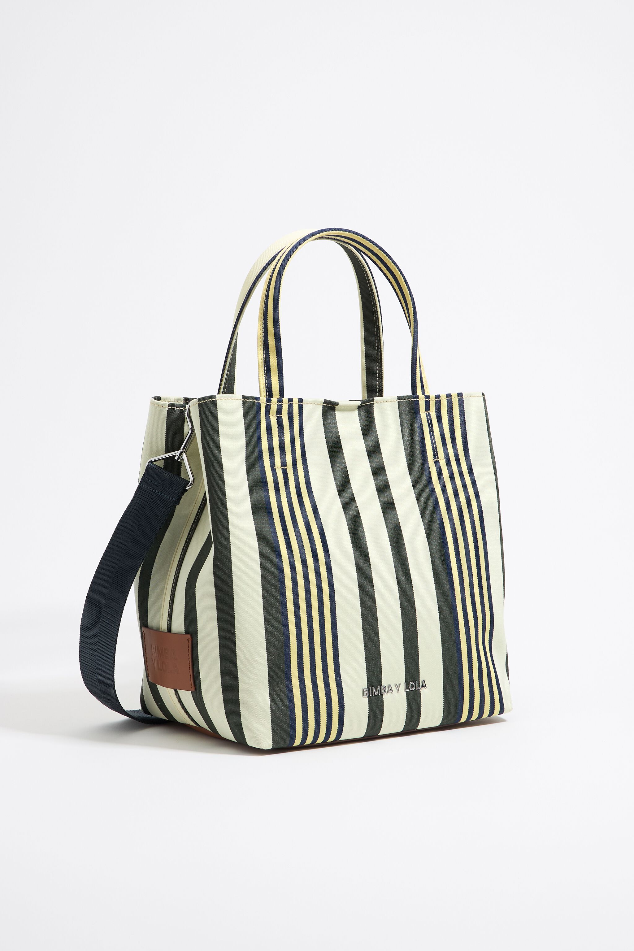 Large striped fabric Chihuahua bag