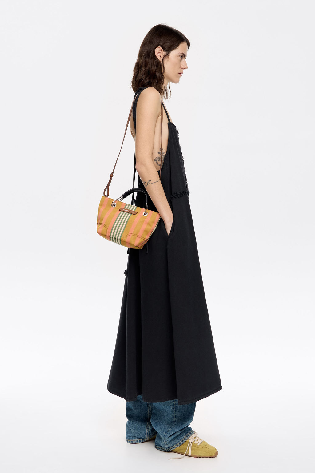 Mini ocher Canopy handbag