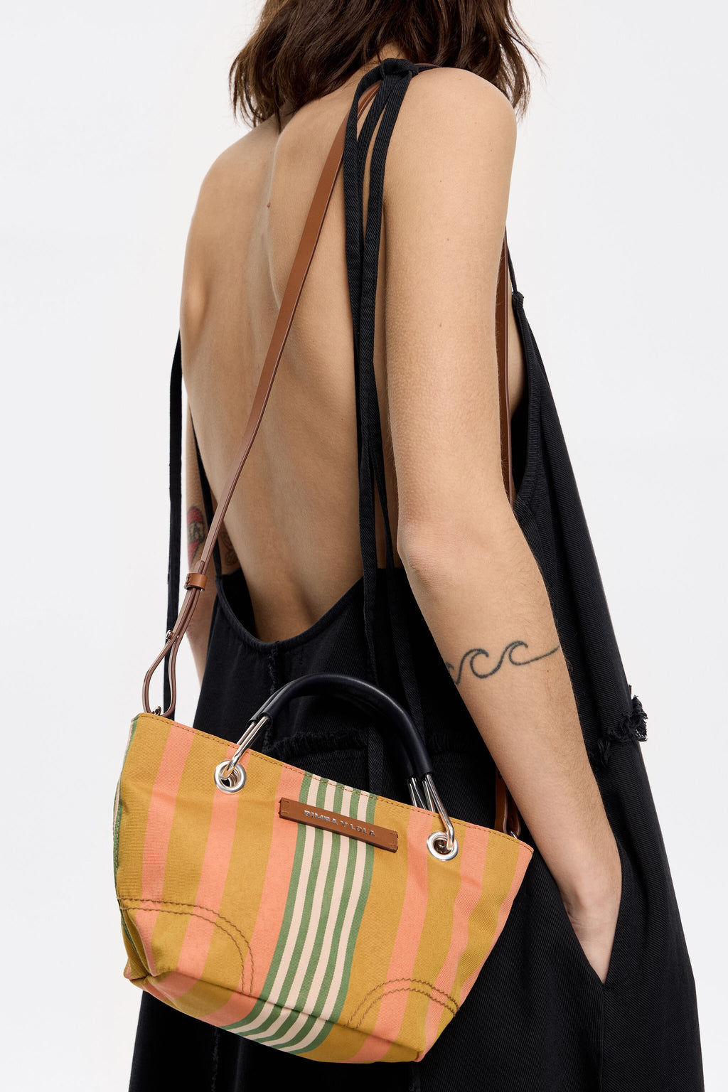 Mini ocher Canopy handbag