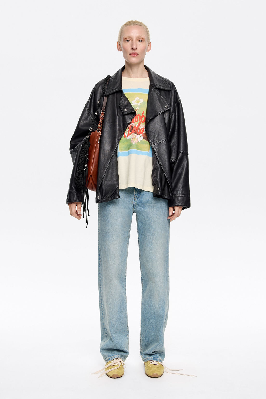 Black leather jacket