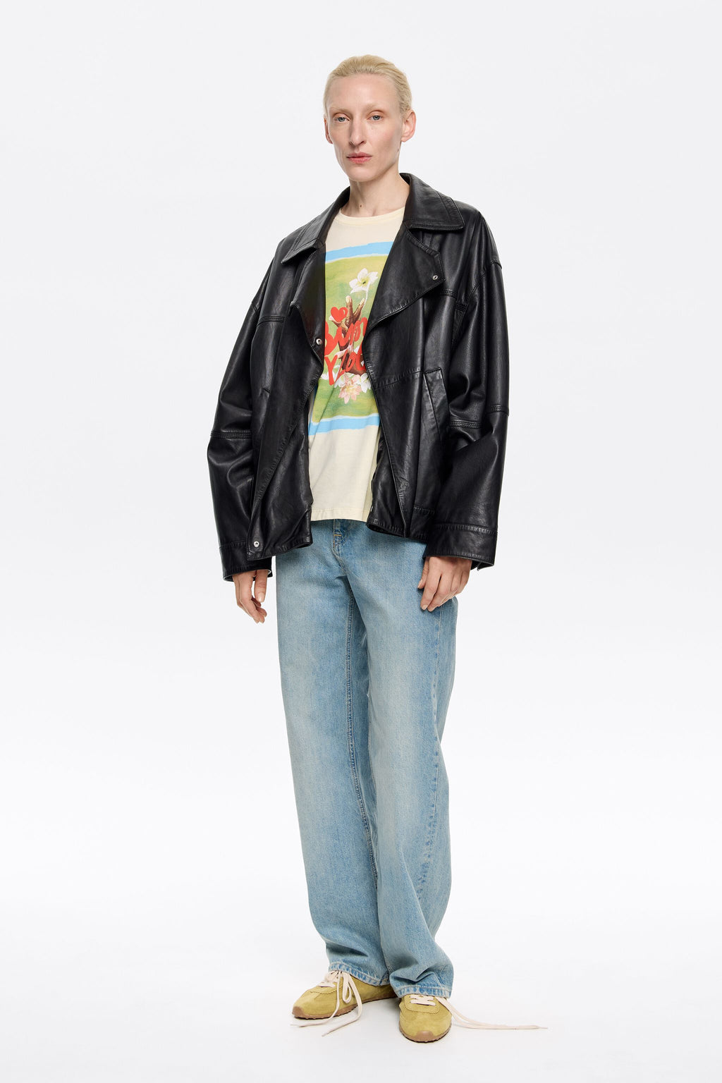 Black leather jacket