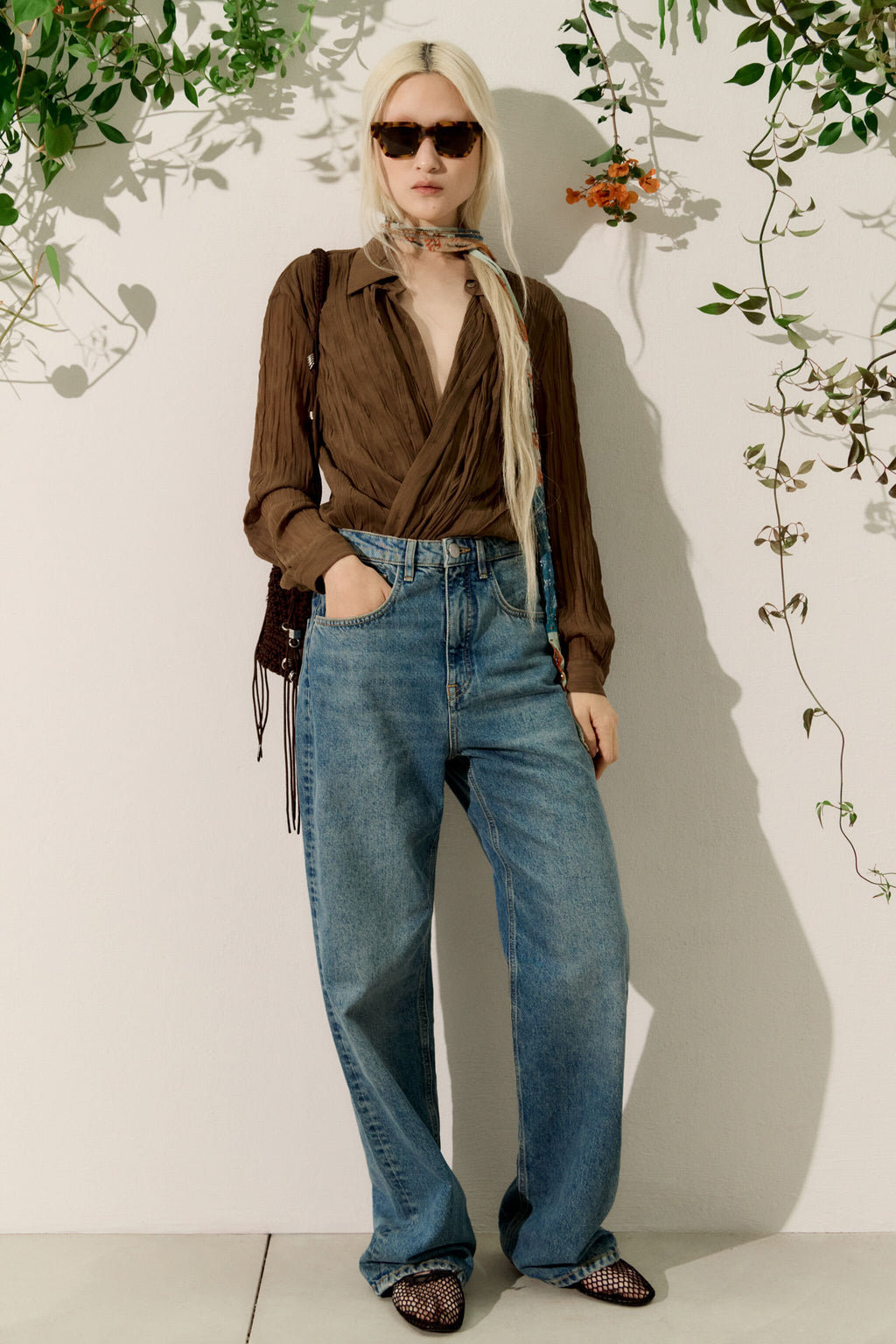 WIDE LEG - Blue denim jeans