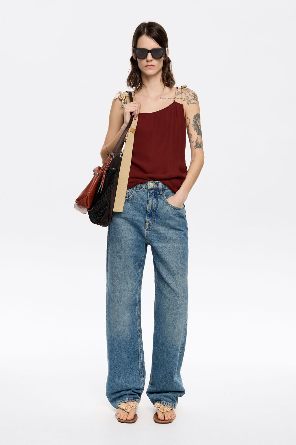 WIDE LEG - Blue denim jeans