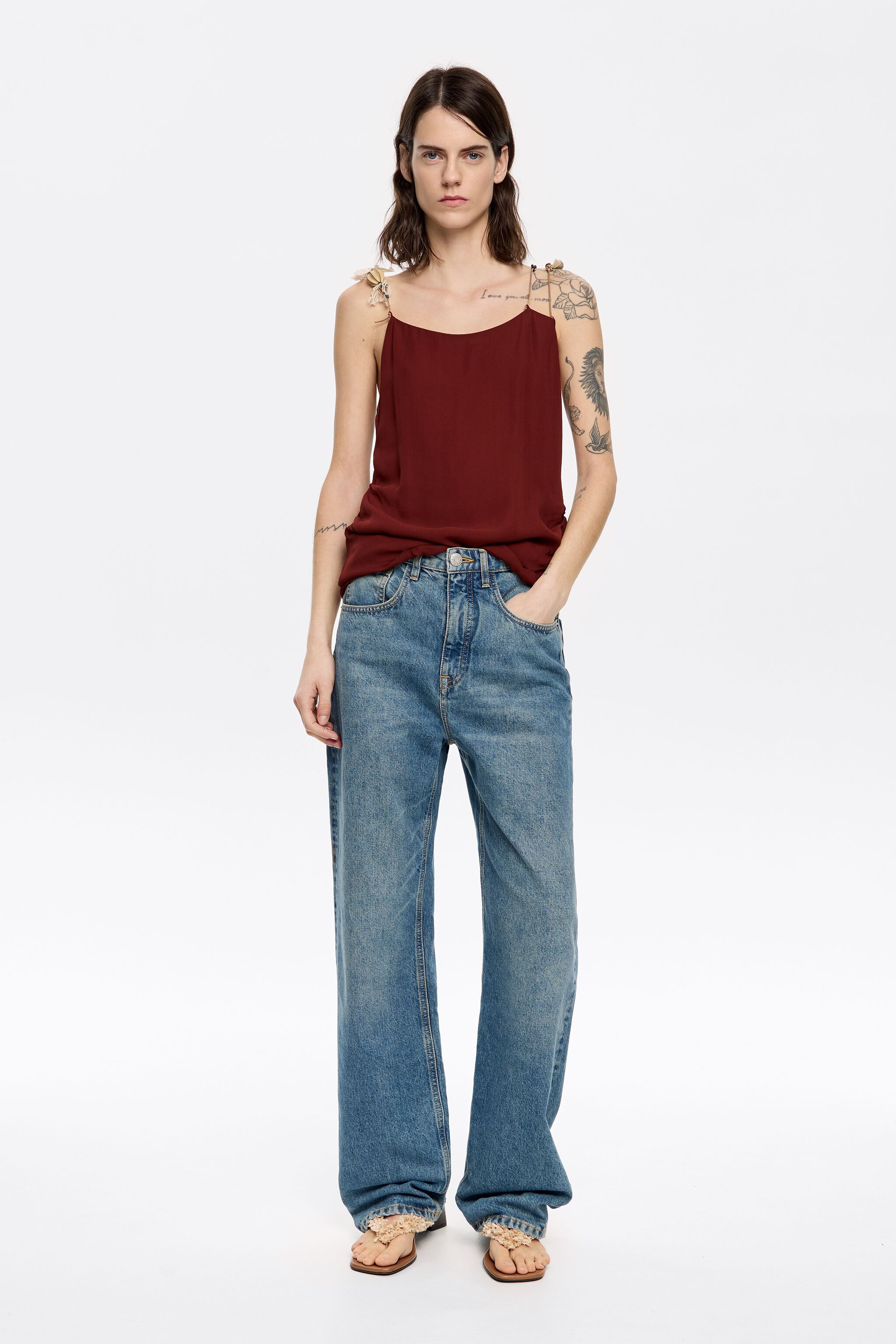 WIDE LEG - Blue denim jeans