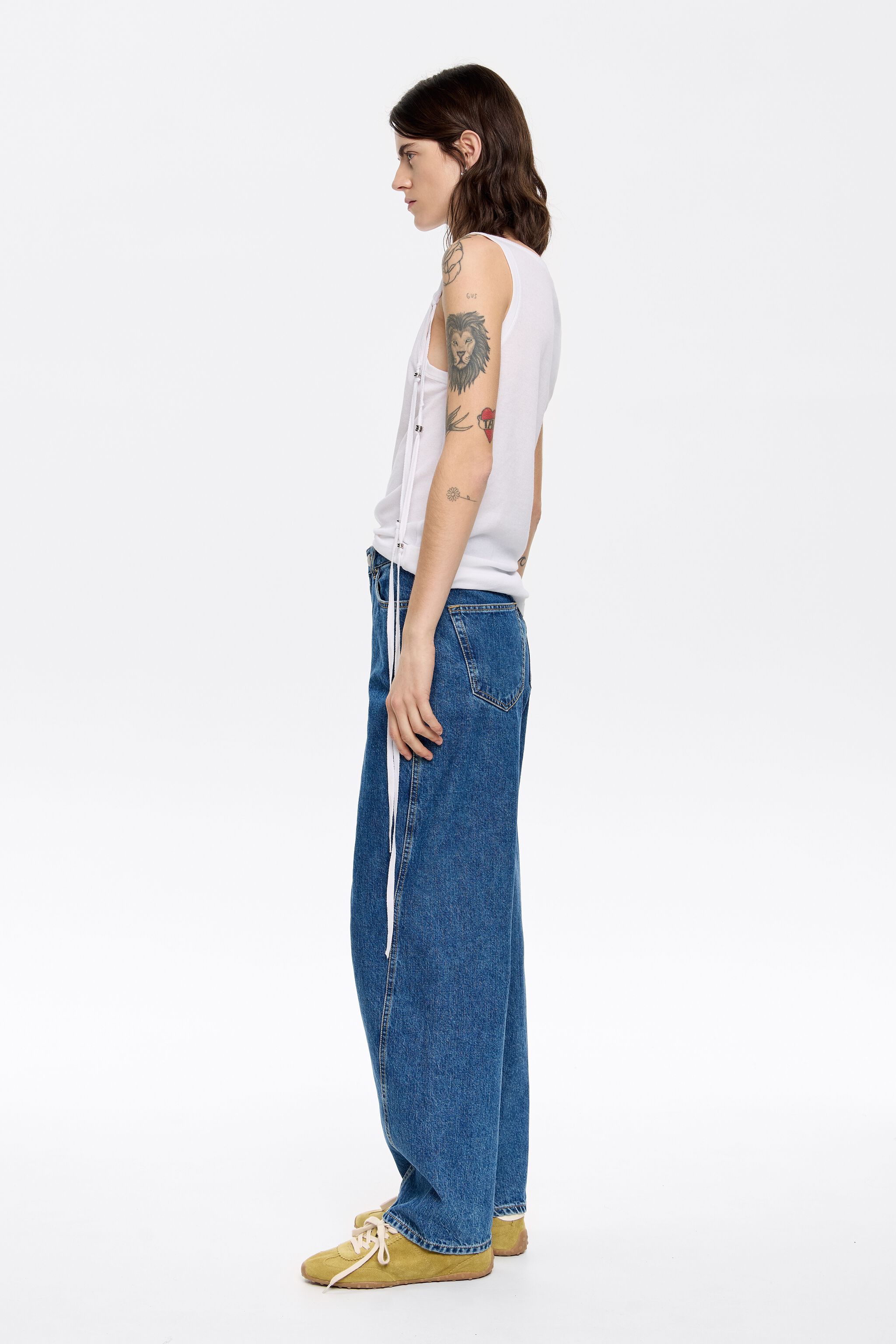 BARREL - Blue mid-rise jeans