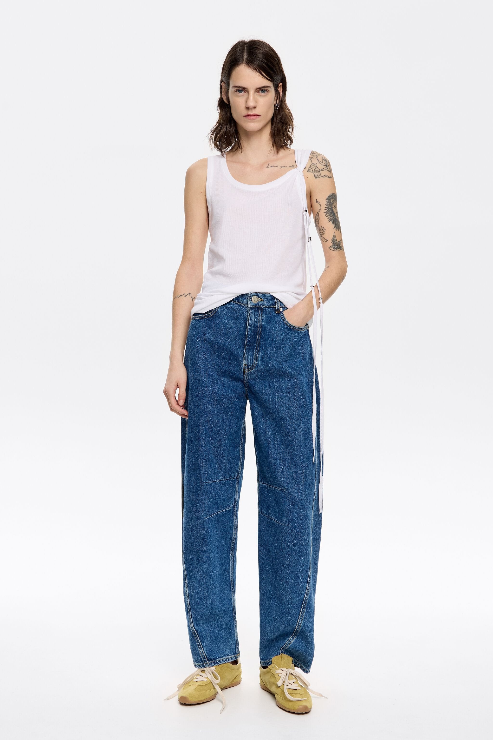BARREL - Blue mid-rise jeans