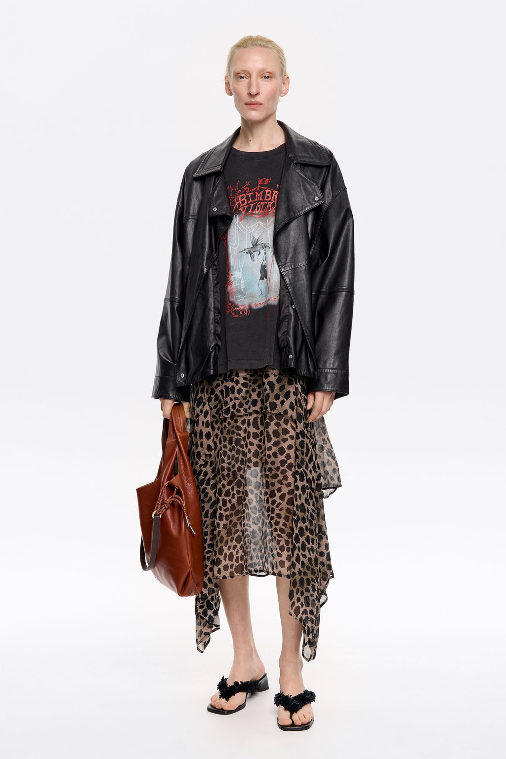 Oversize black logo T-shirt