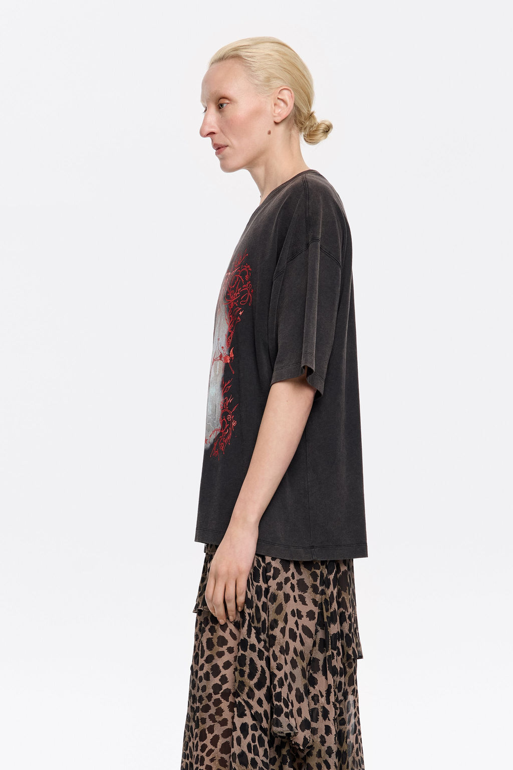 Oversize black logo T-shirt