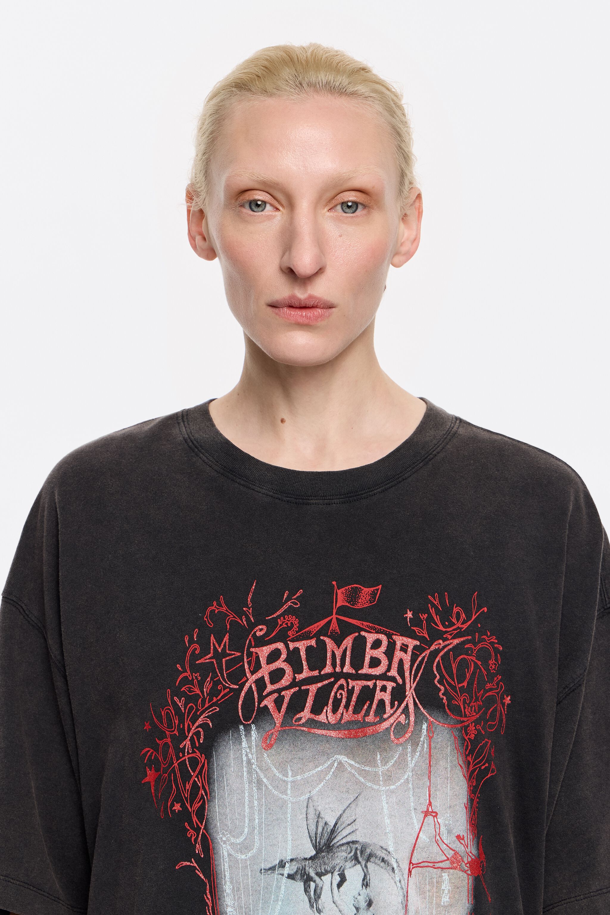 Oversize black logo T-shirt