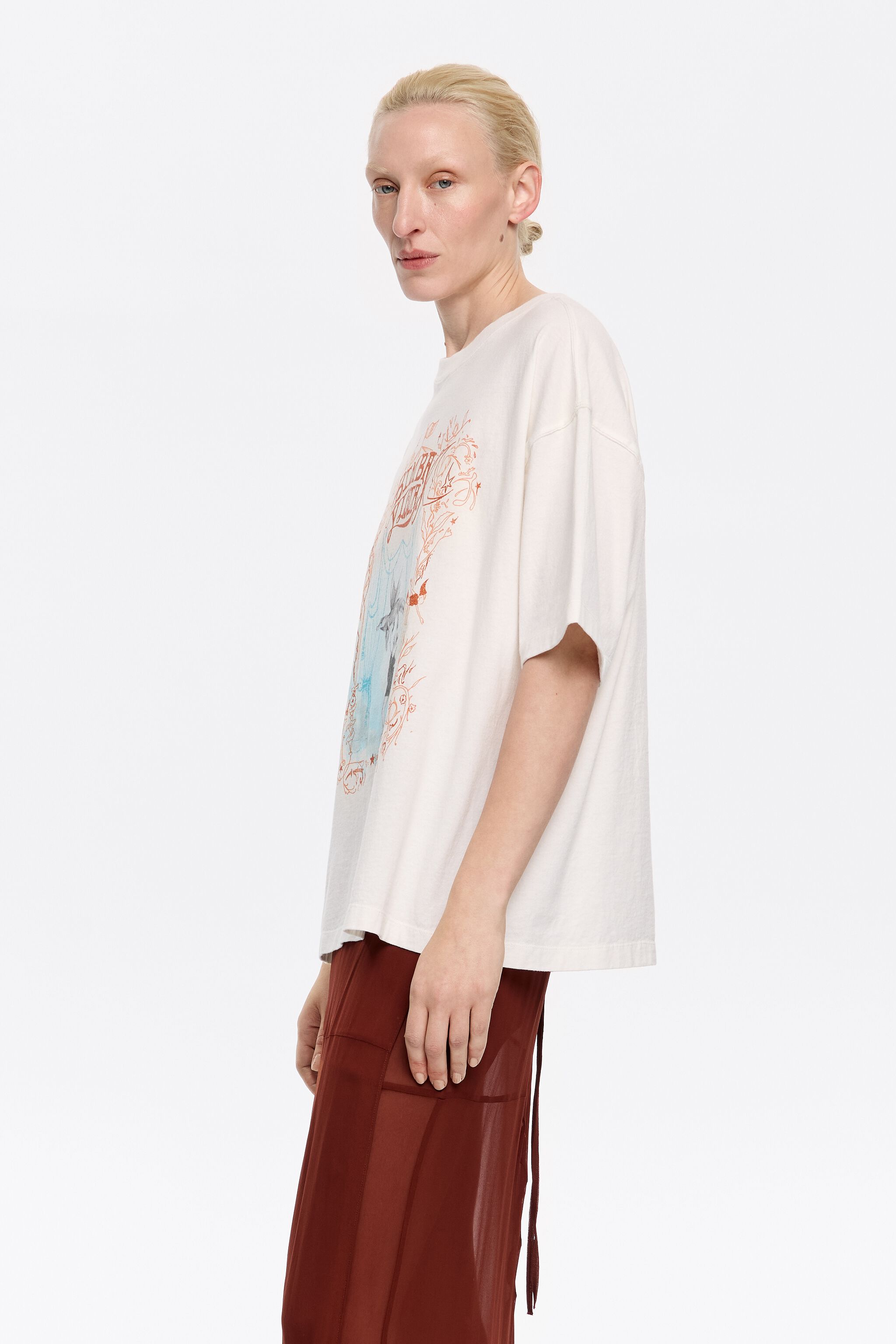 Oversize ivory logo T-shirt