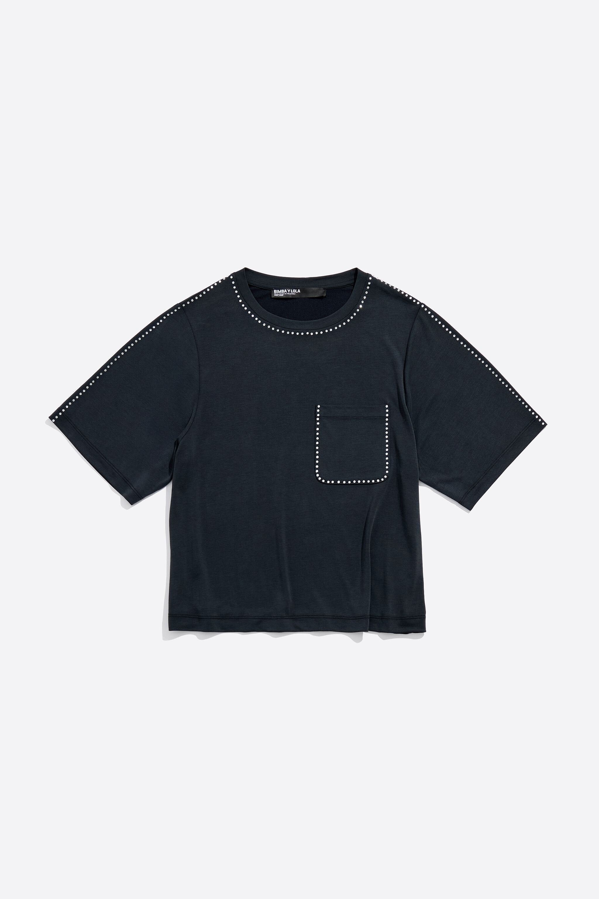 Black boxy stones T-shirt