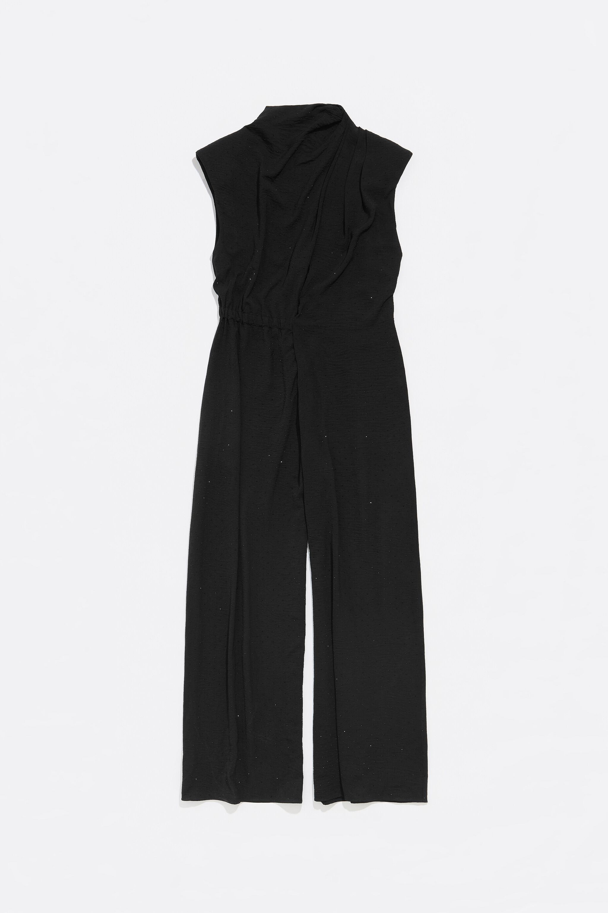 Long black rhinestones jumpsuit