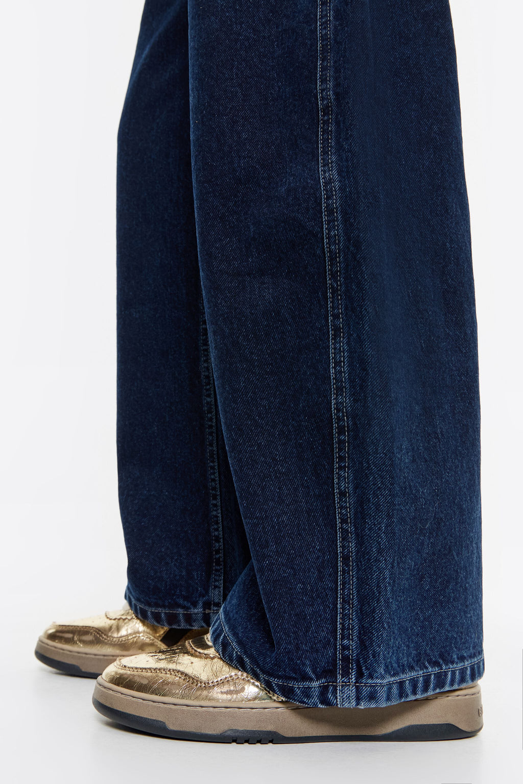 Gold leather 13 57 cupsole sneaker