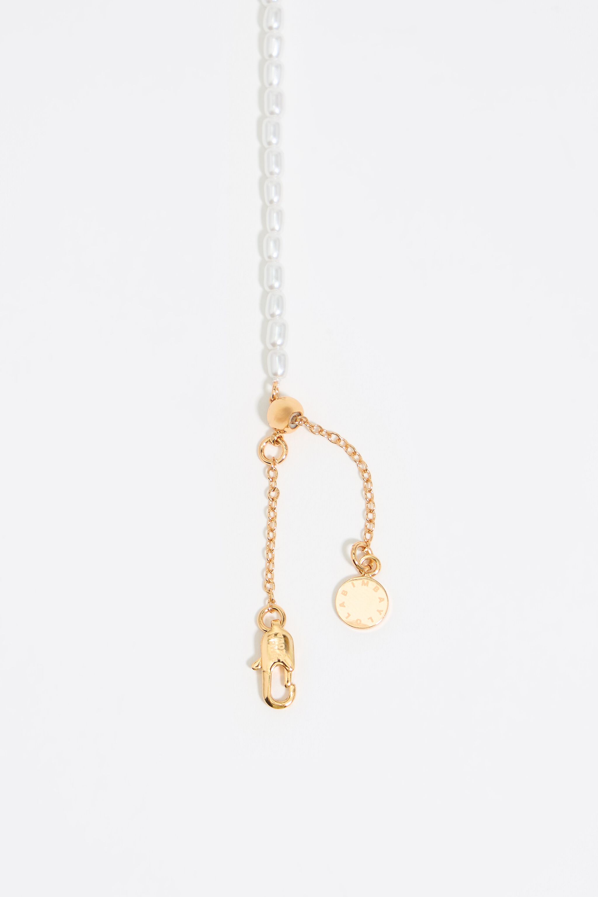 Pearl and multicolor Heart logo necklace