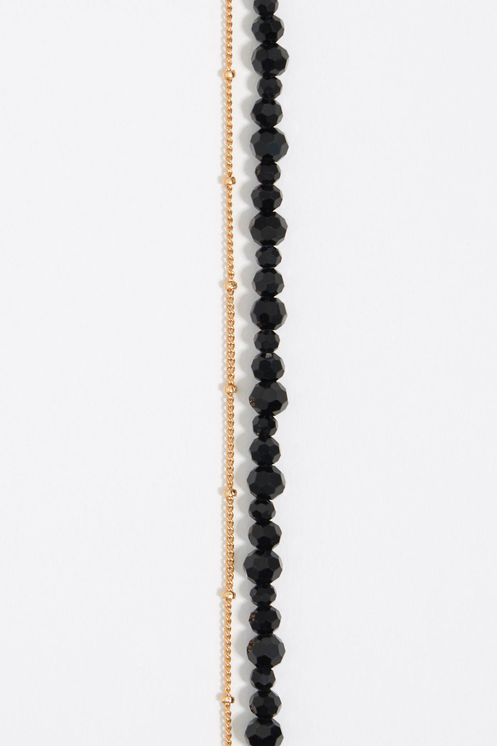 Black crystals heart logo necklace