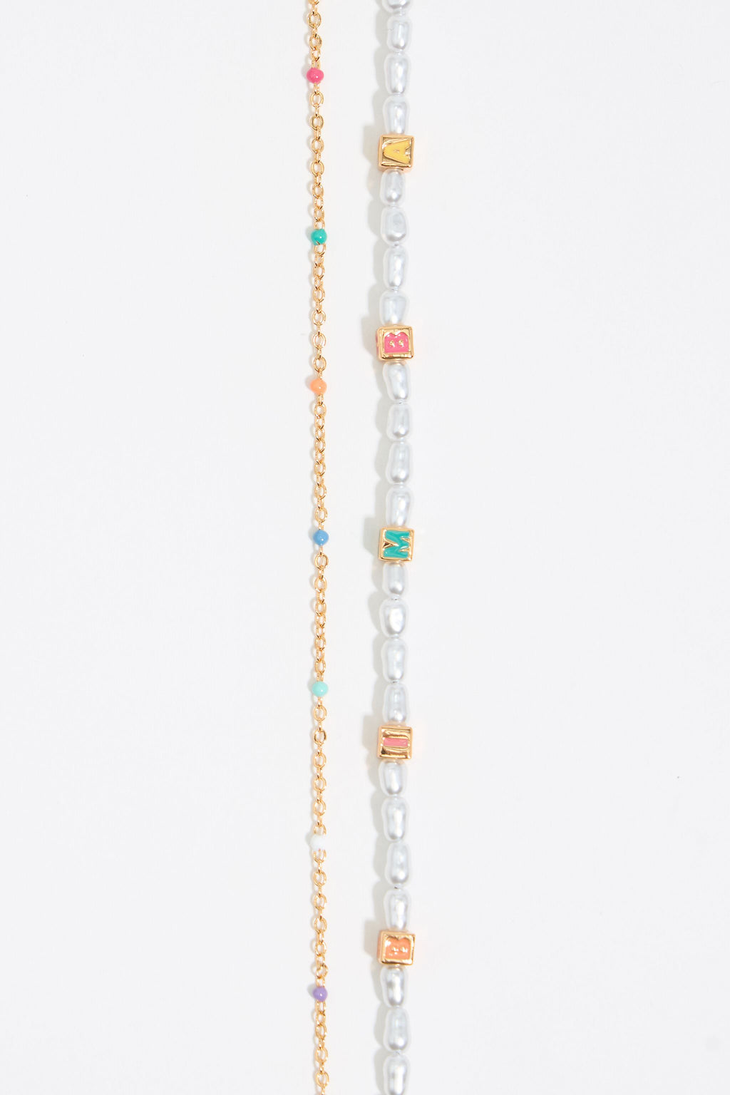 Multicolor Dice logo necklace