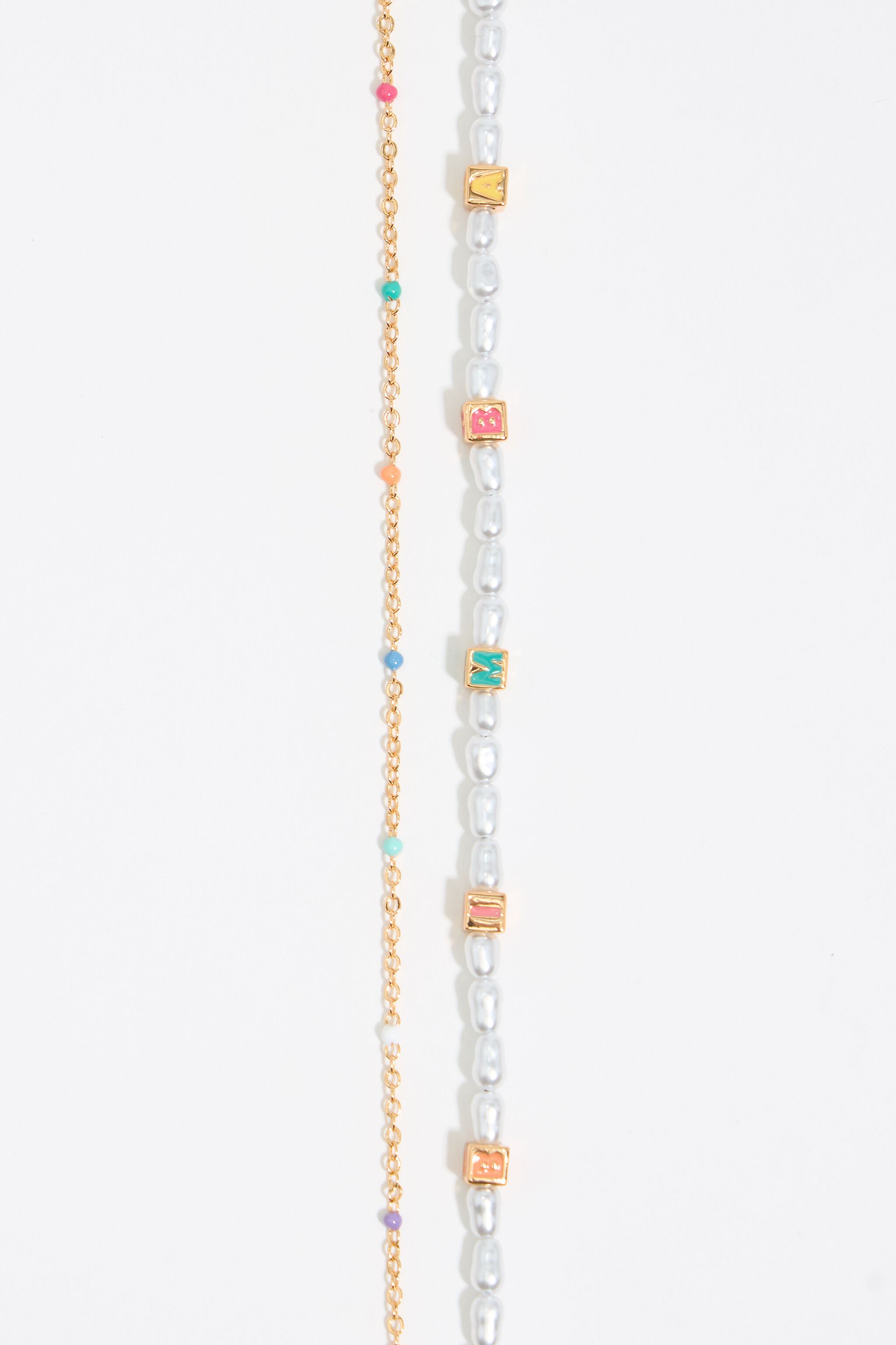 Multicolor Dice logo necklace