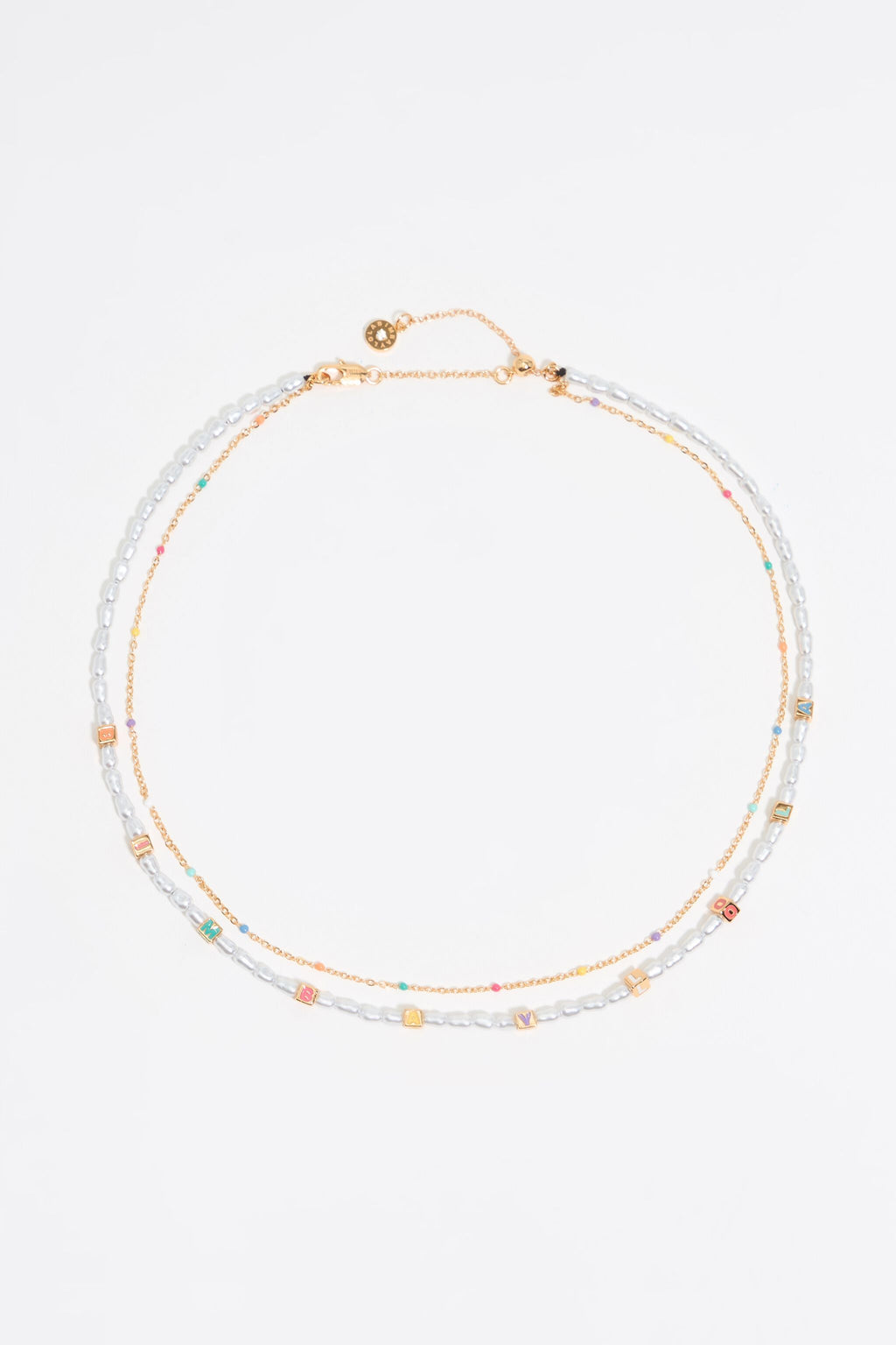 Multicolor Dice logo necklace