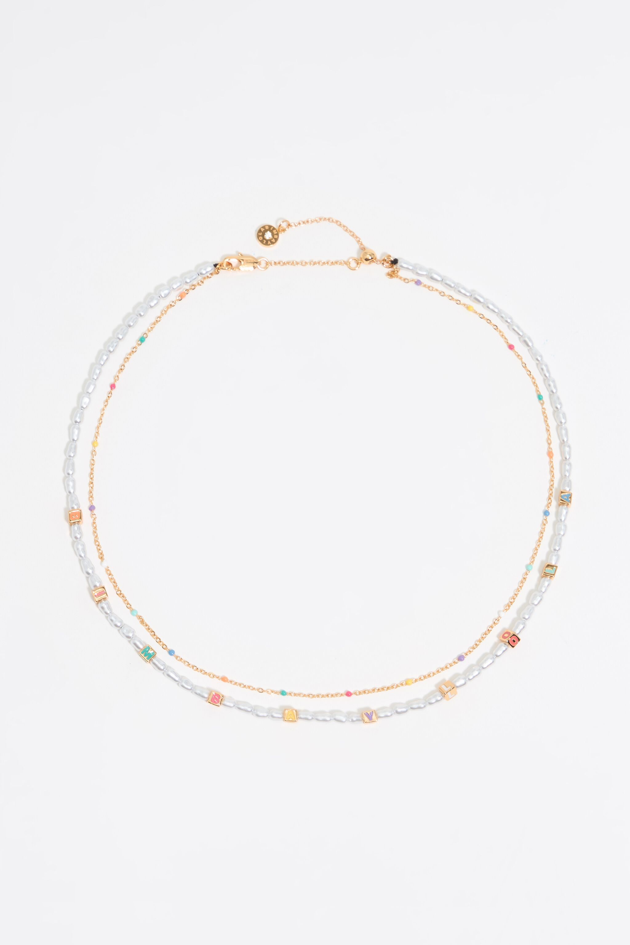 Multicolor Dice logo necklace