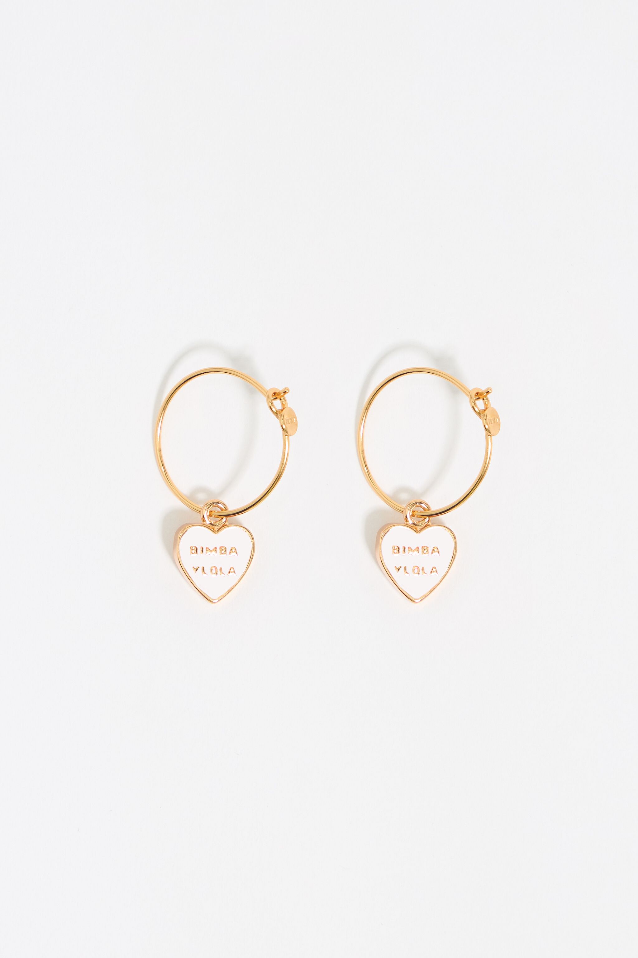 Ivory Heart logo hoop earrings
