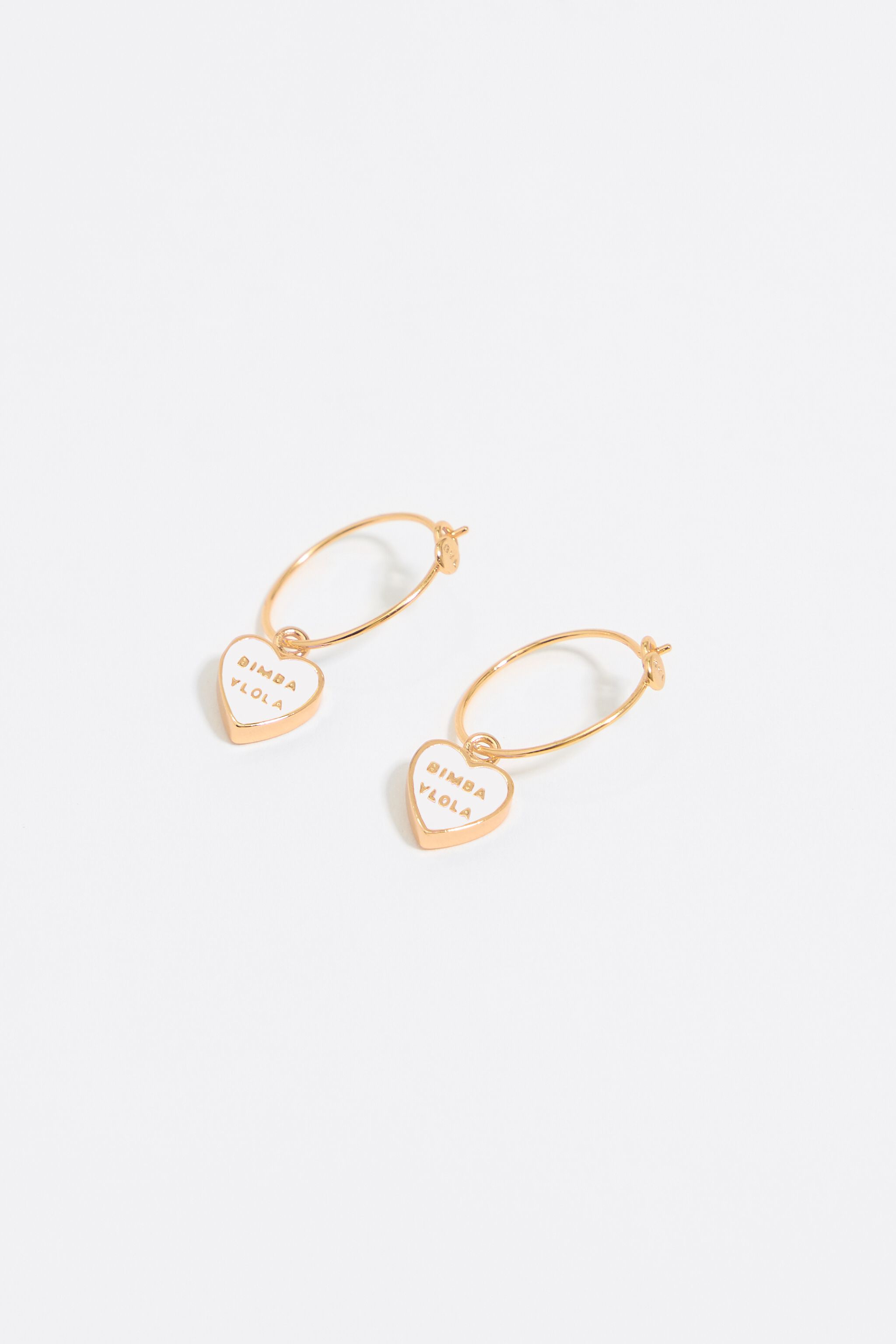 Ivory Heart logo hoop earrings