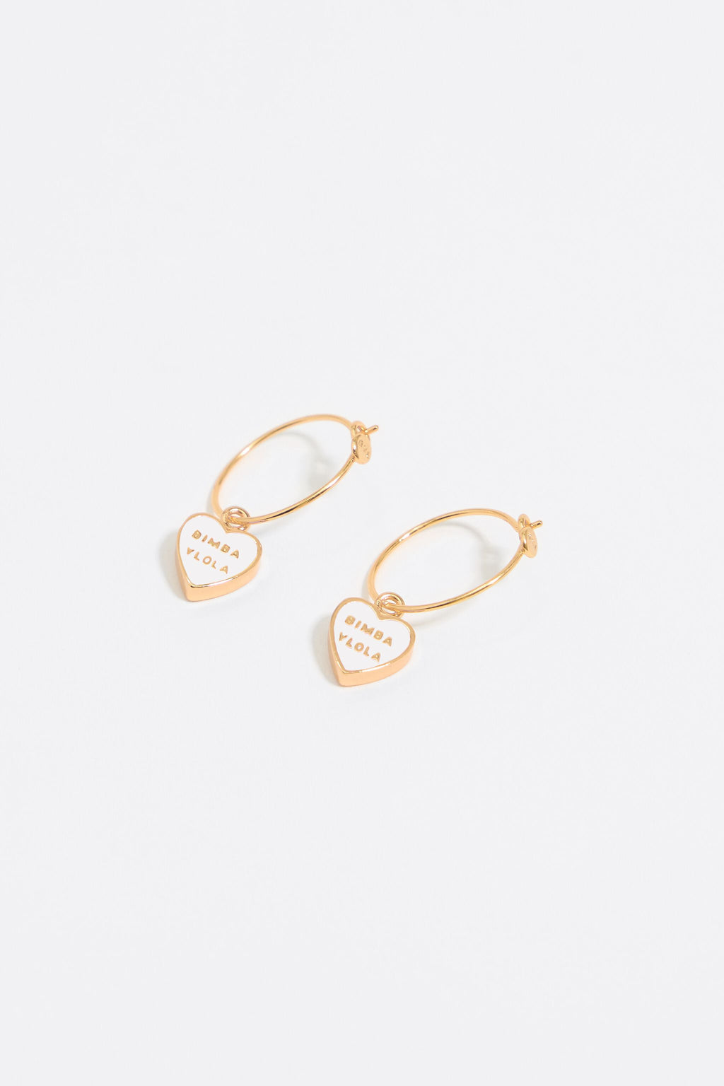 Ivory Heart logo hoop earrings
