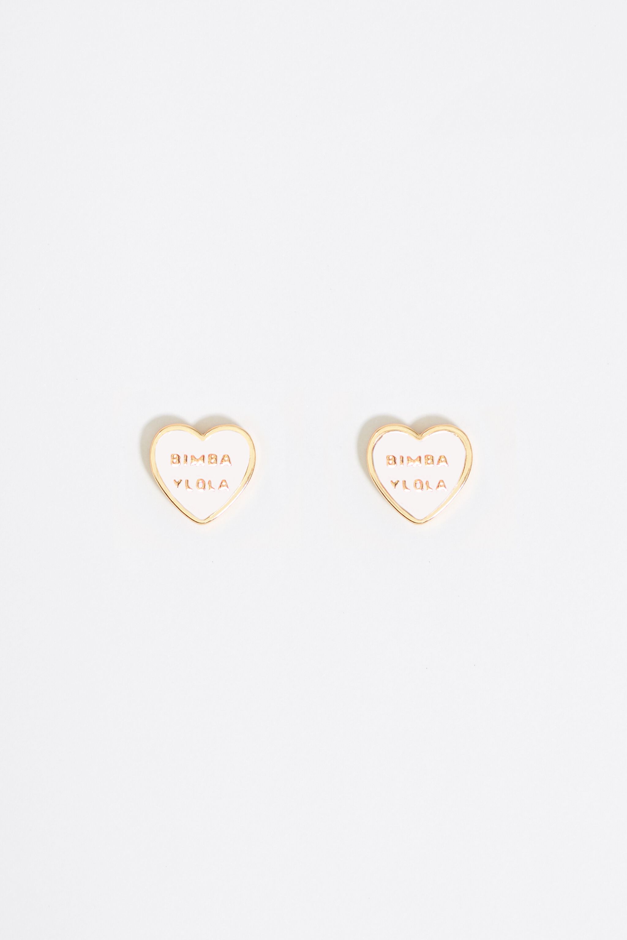 Ivory Heart logo earrings