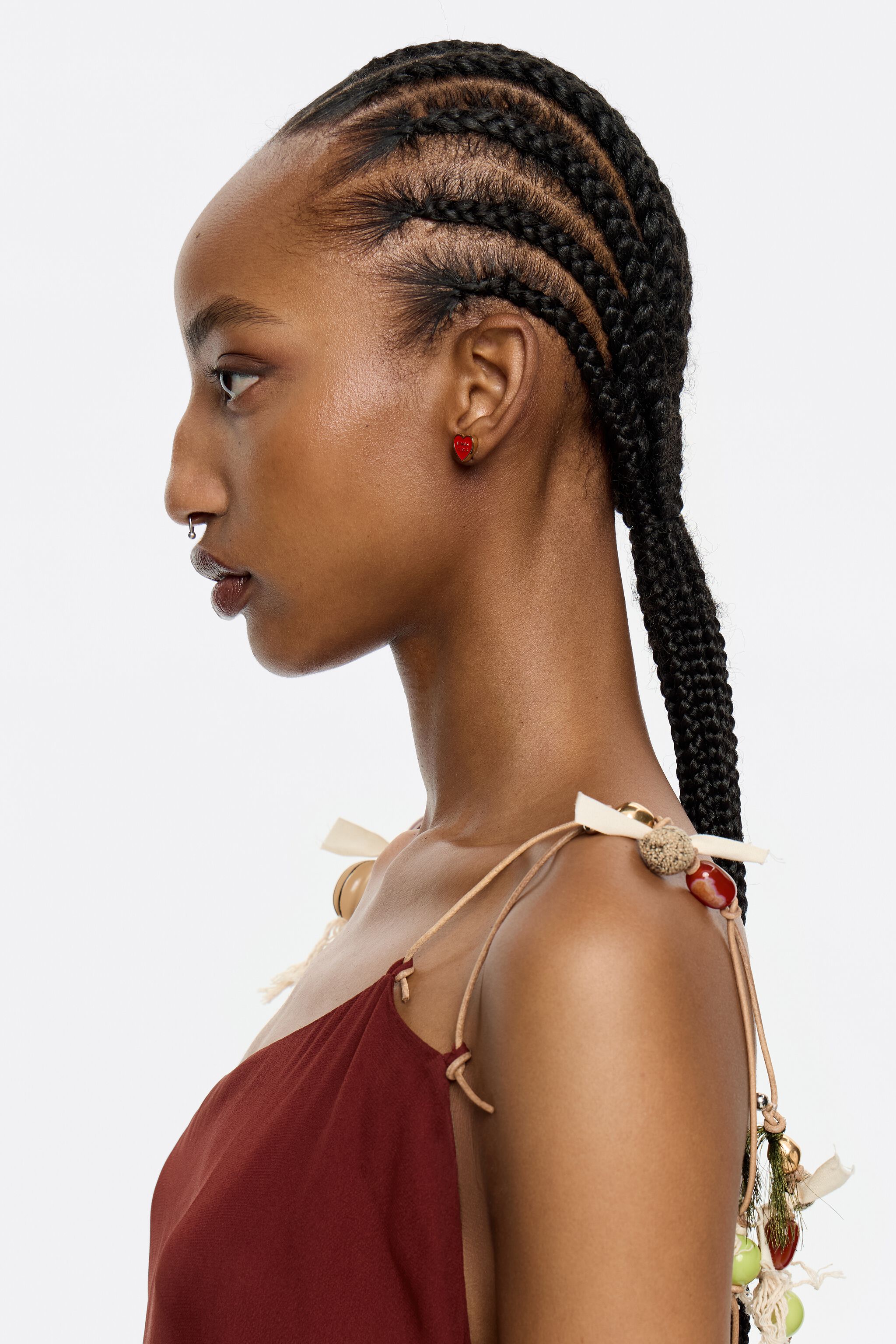 Red Heart logo earrings