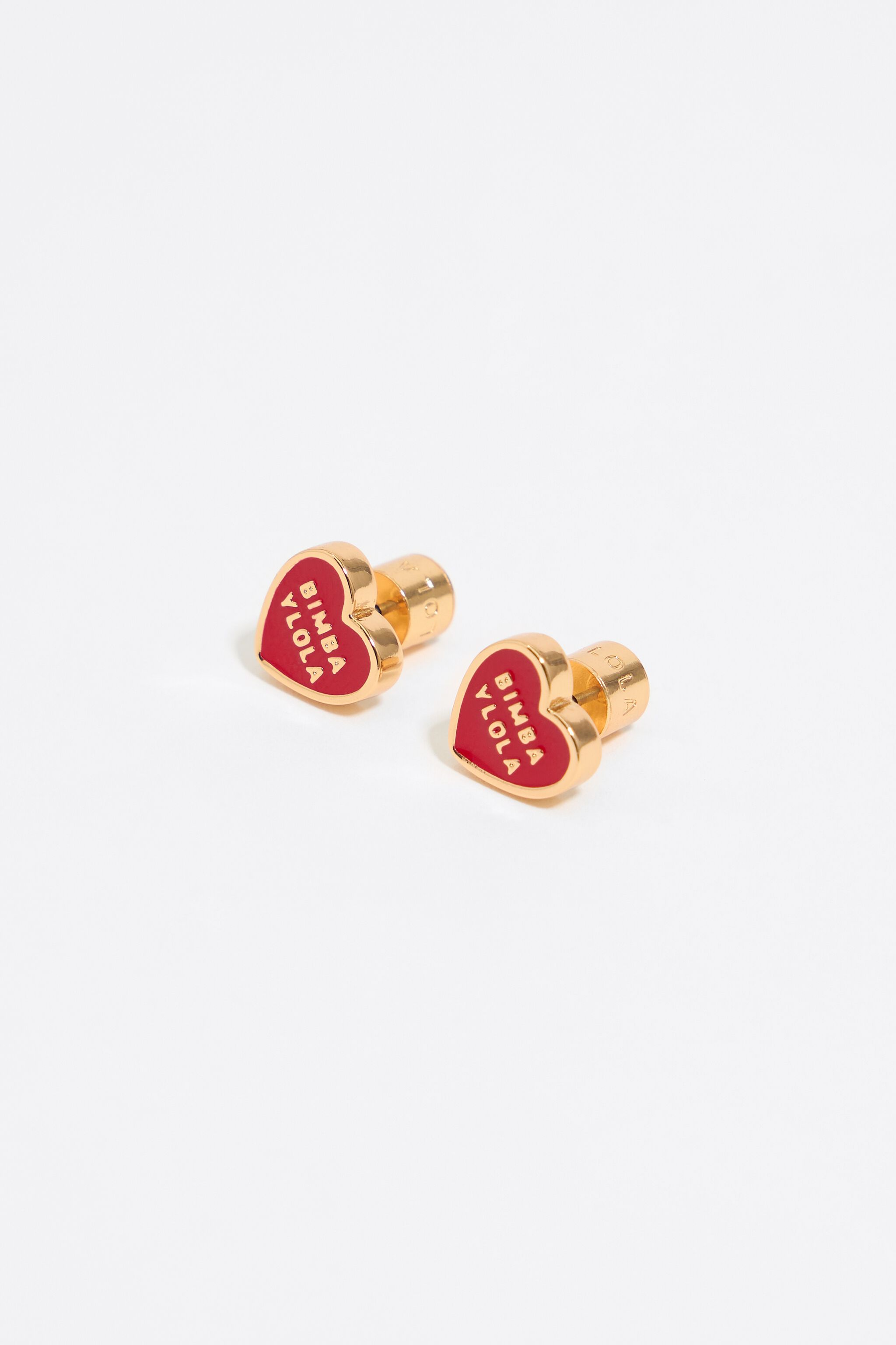 Red Heart logo earrings
