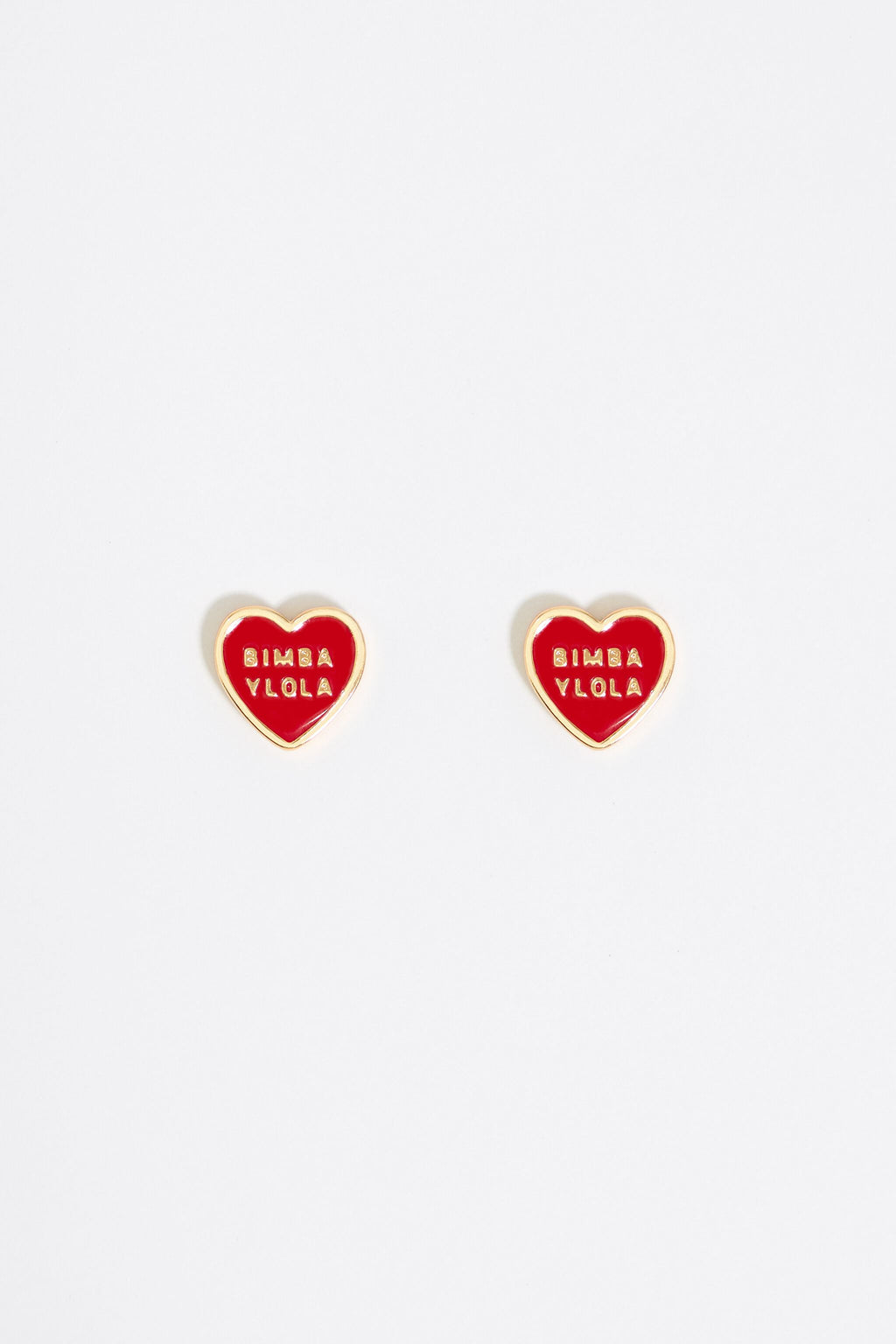 Red Heart logo earrings