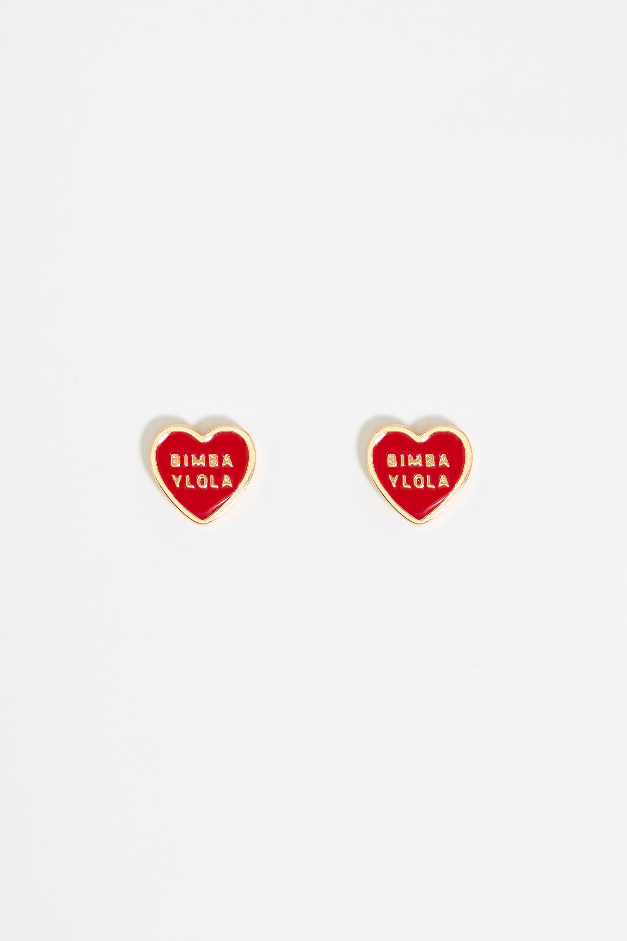 Red Heart logo earrings
