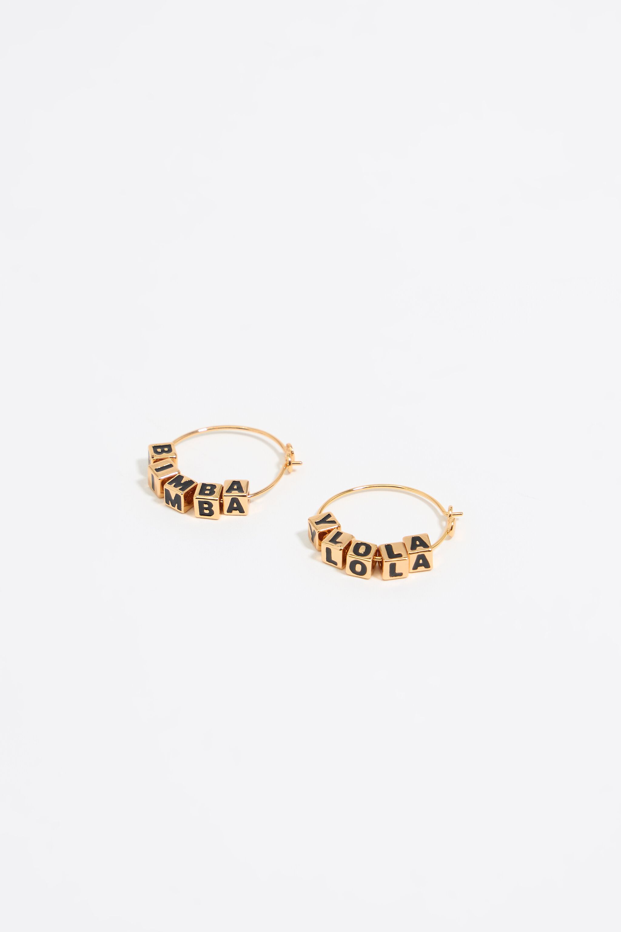 Black Dice logo hoop earrings