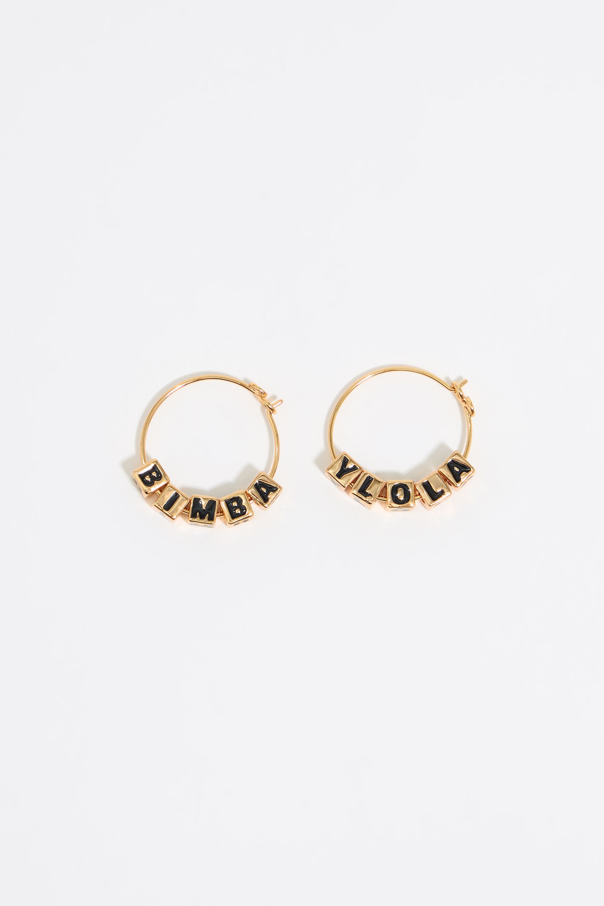 Black Dice logo hoop earrings