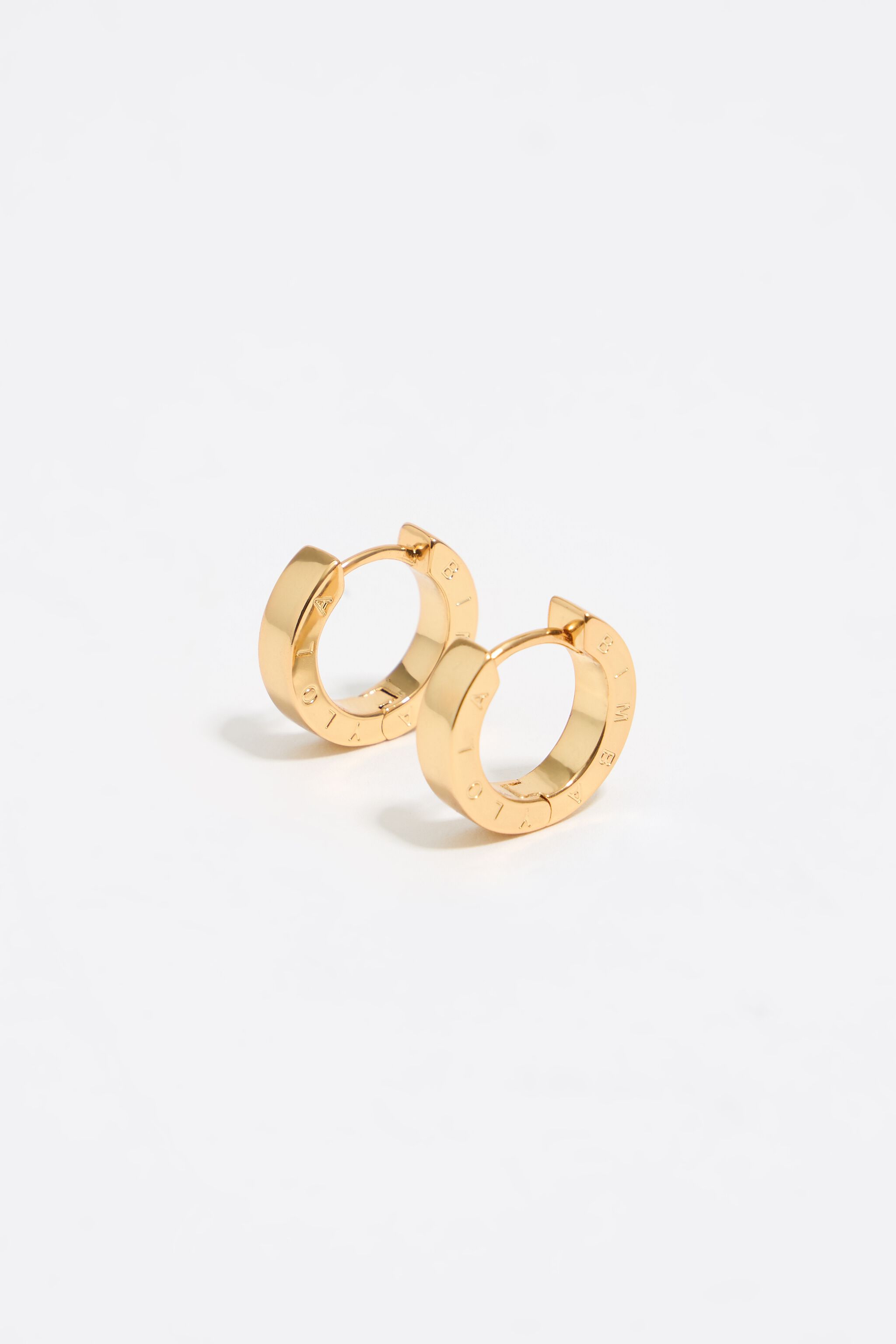 Gold logo hoop earrings