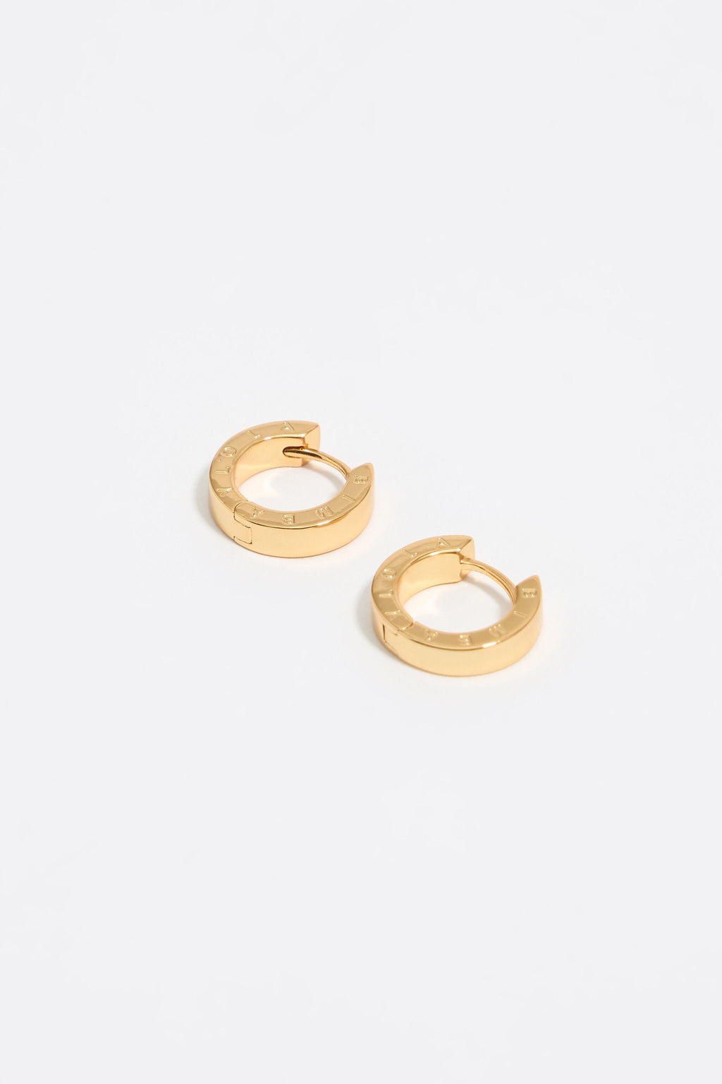 Gold logo hoop earrings