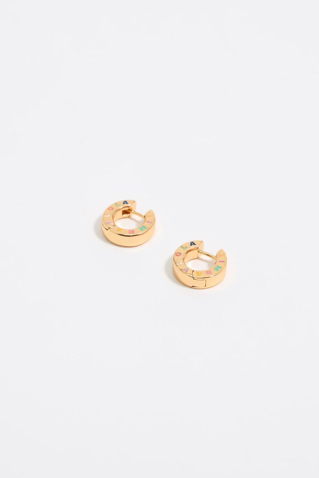 Gold logo hoop earrings