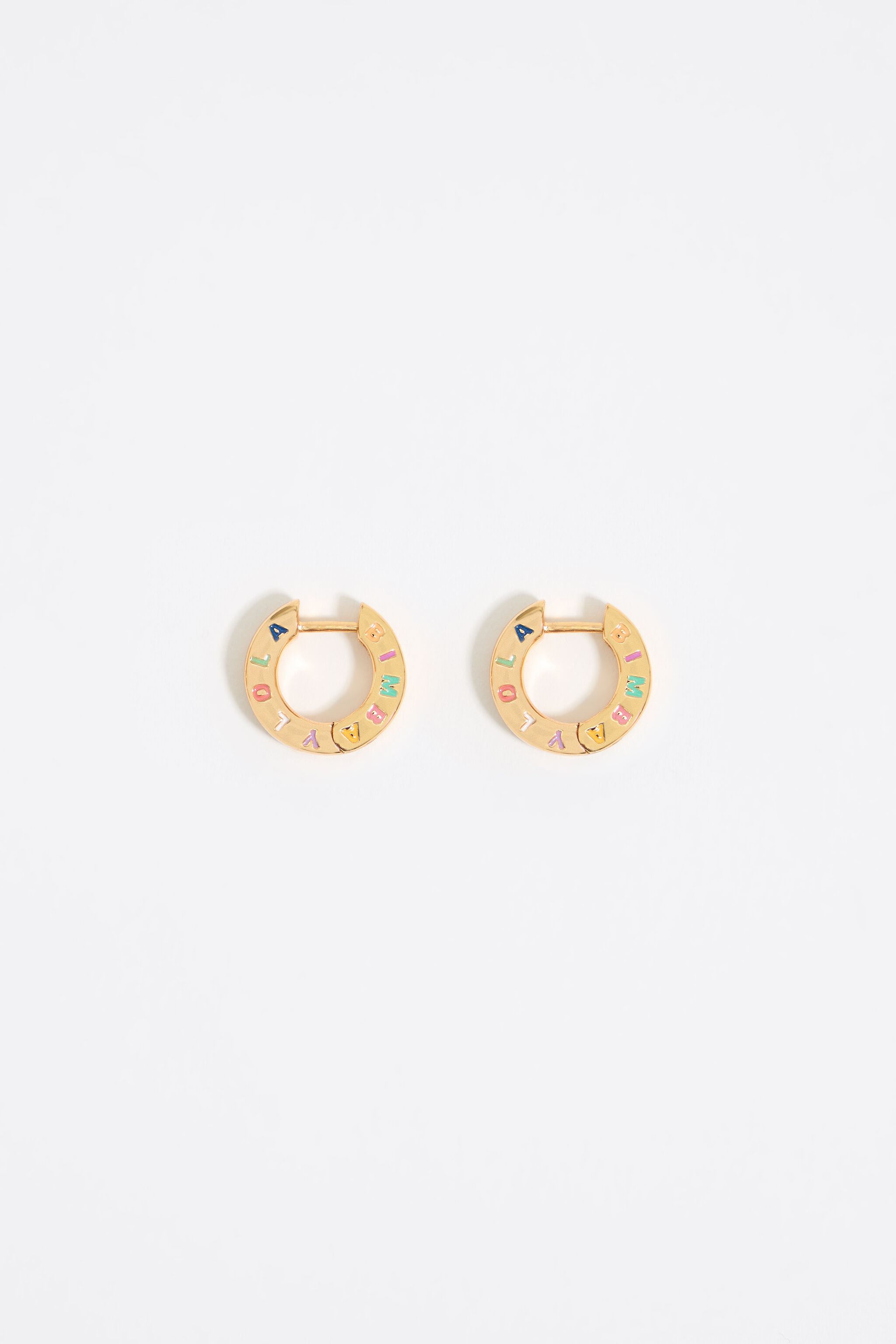 Gold logo hoop earrings