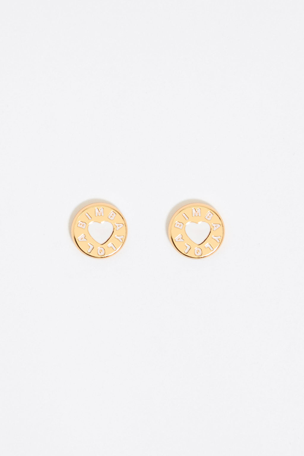 Ivory heart logo earrings