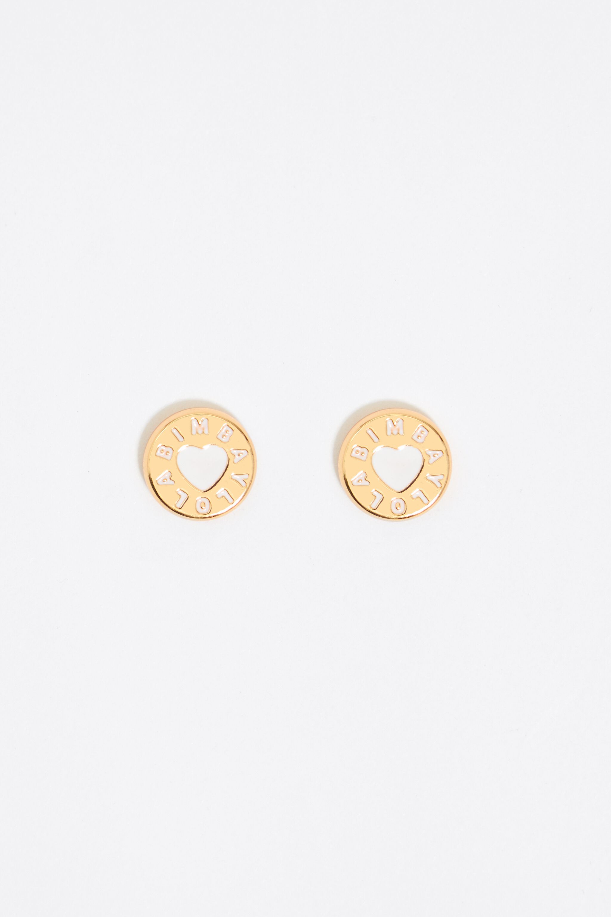 Ivory heart logo earrings