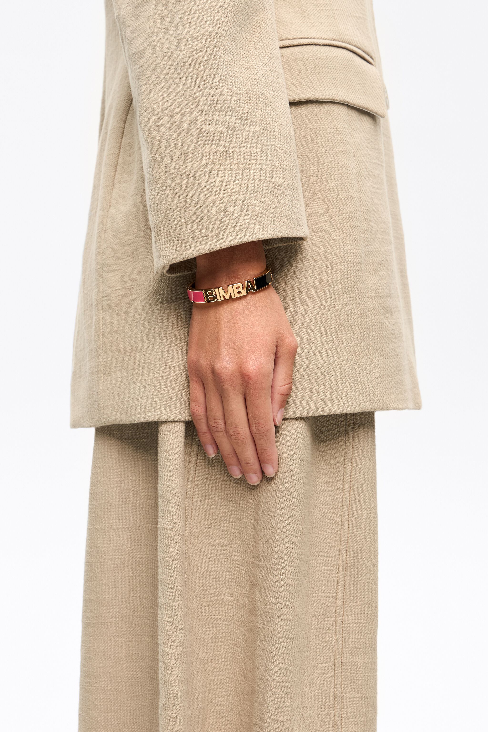 Multicolored enamel logo bracelet