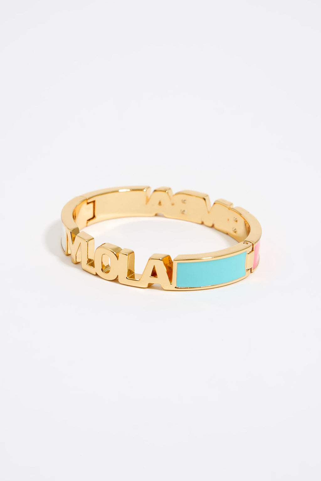 Multicolored enamel logo bracelet