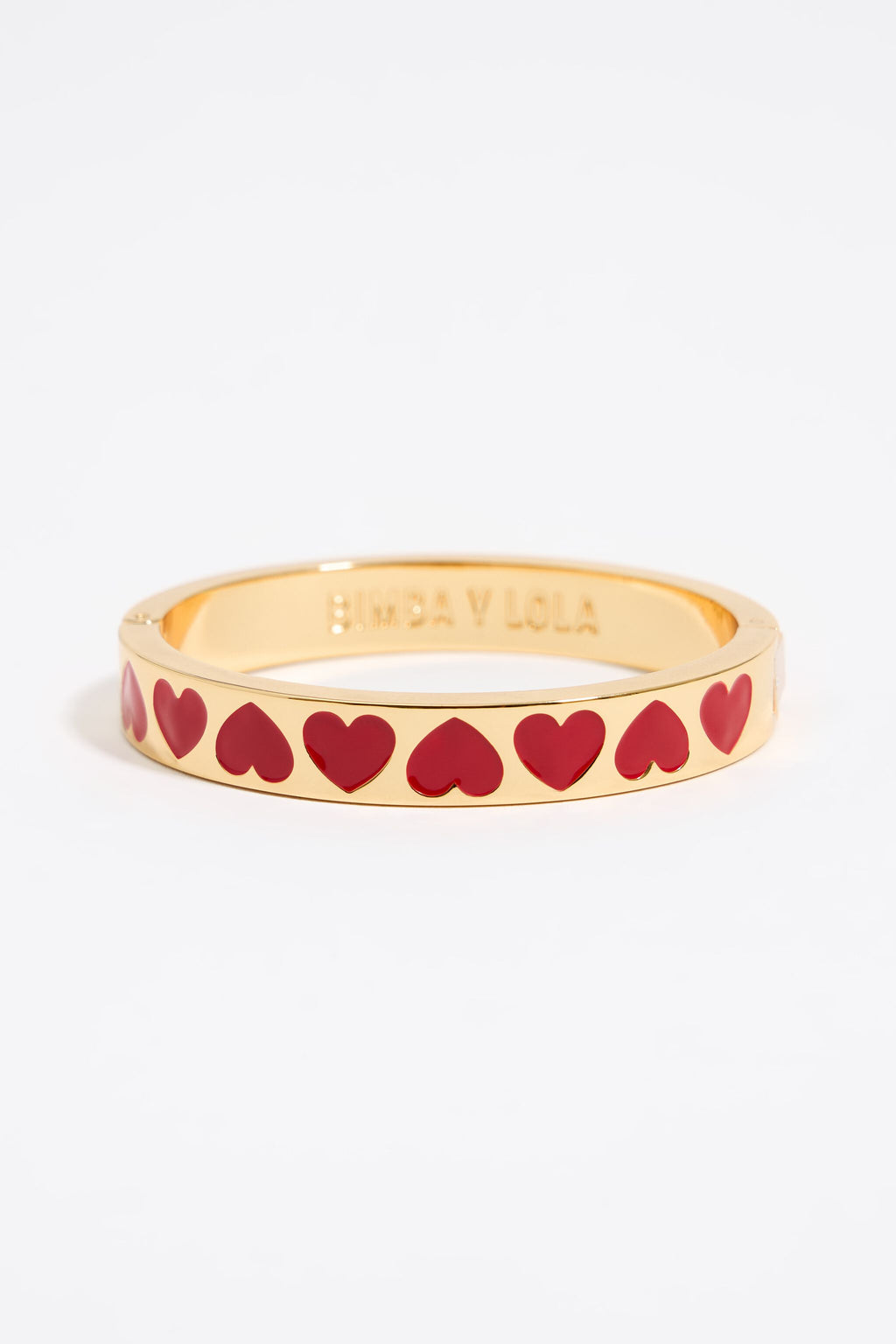 Red enamel hearts bracelet